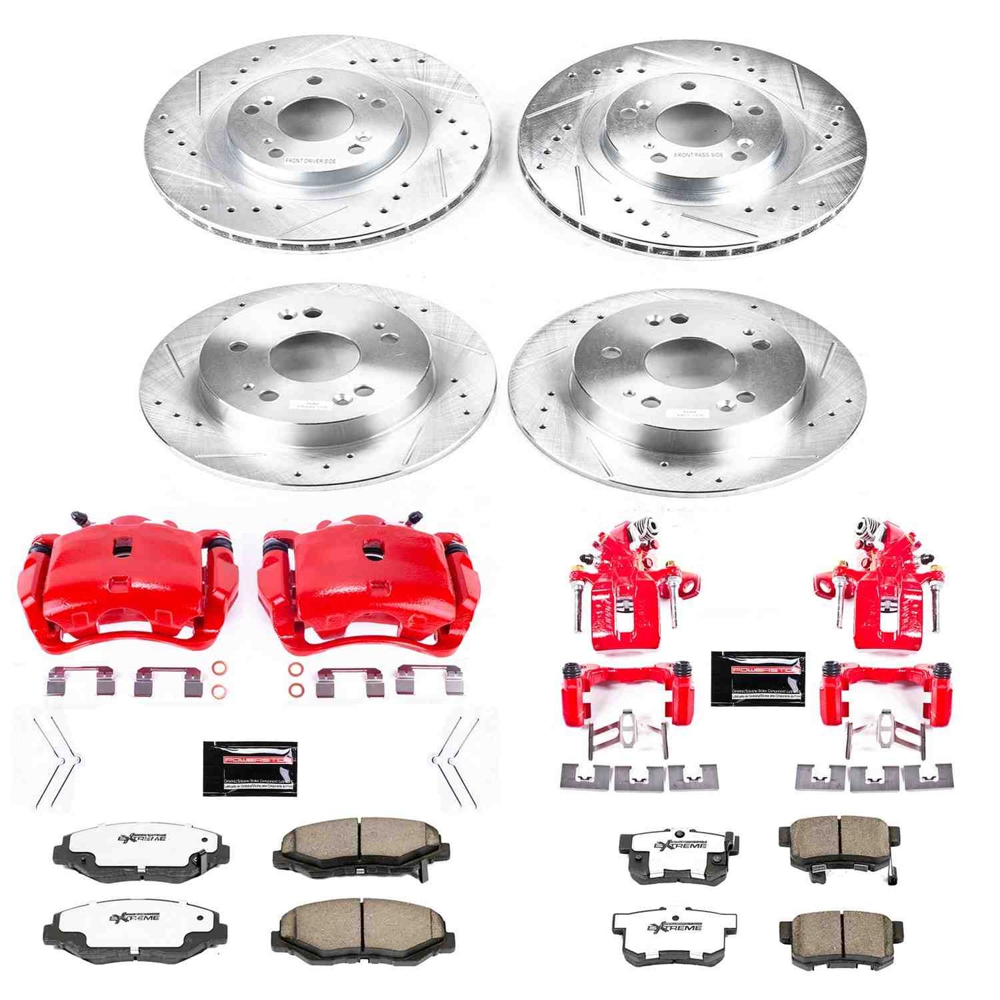 PowerStop Power Stop 12-15 Honda Civic Z26 Street Kit w/ Calipers - Front and Rear KC6327-26