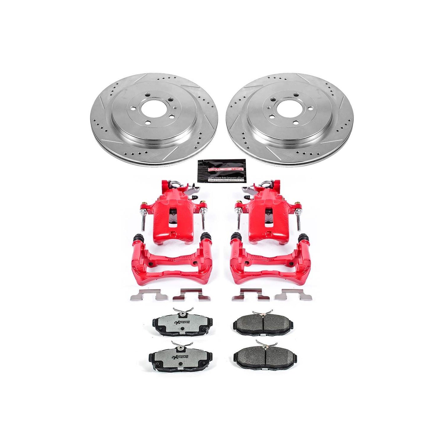 PowerStop Power Stop 13-14 Ford Mustang Rear Z26 Street Warrior Brake Kit w/Calipers KC6402-26