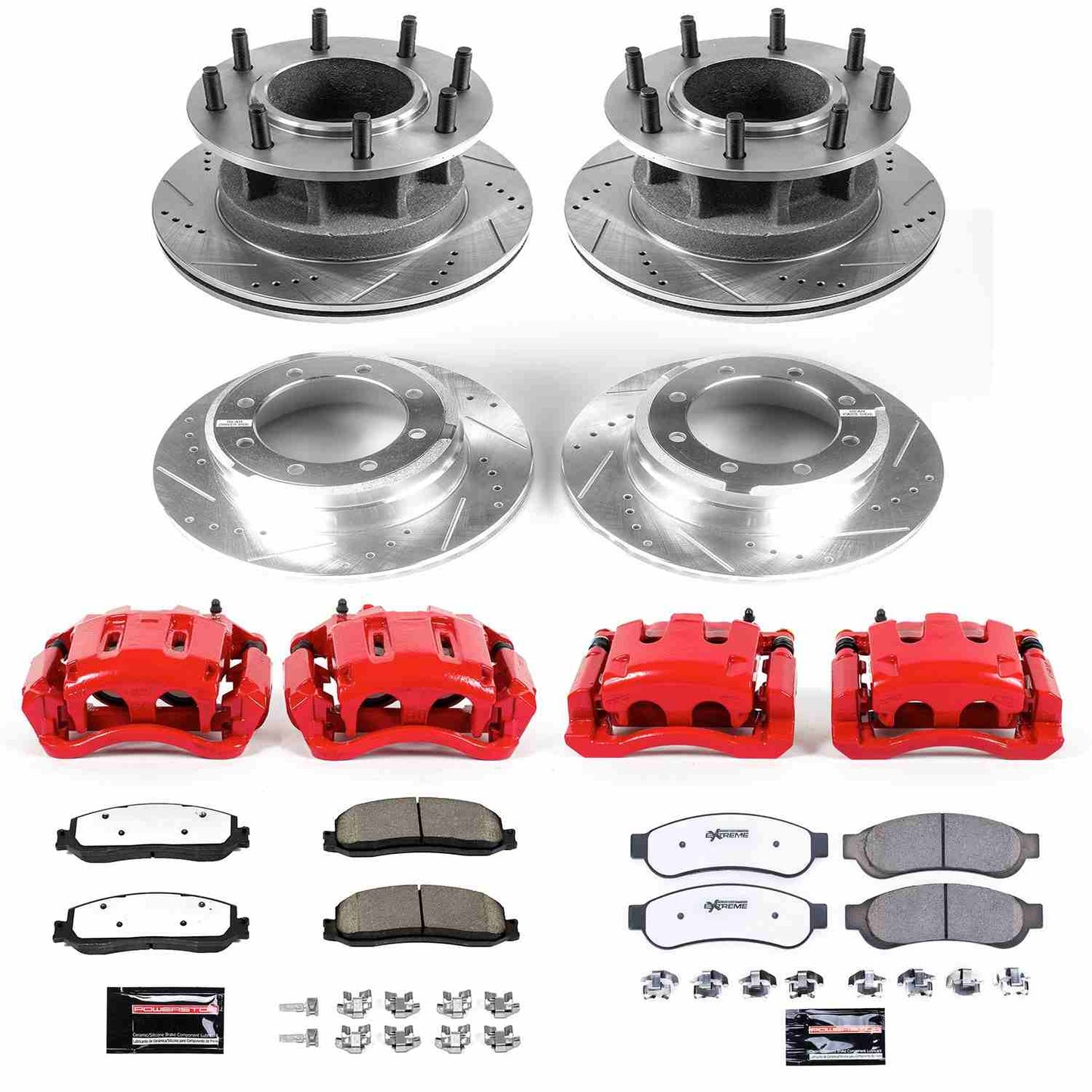 PowerStop Power Stop 2012 Ford F-350 Super Duty Z36 Truck and Tow Kit w/ Calipers - Front and Rear KC6527-36