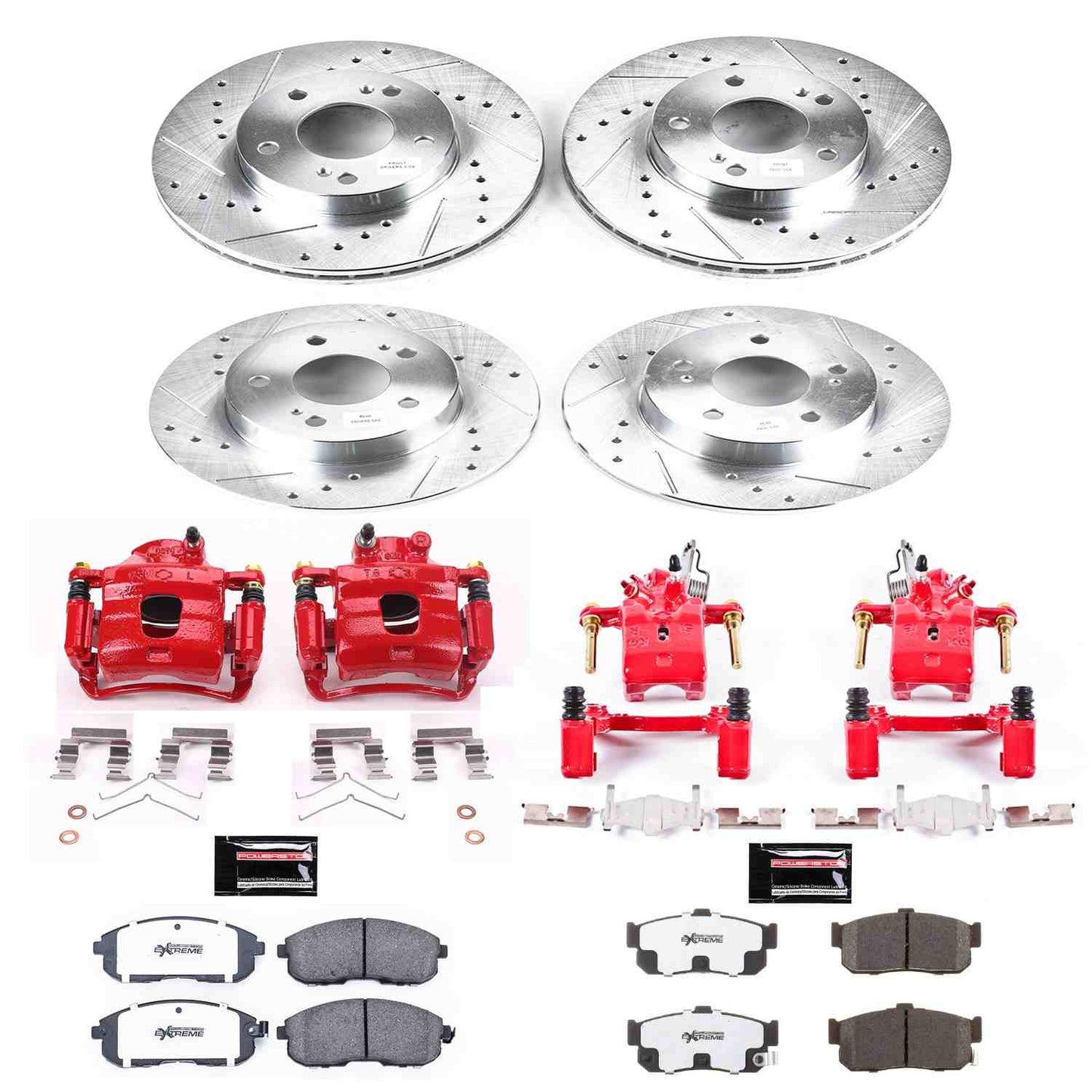 PowerStop Power Stop 96-99 Infiniti I30 Z26 Street Kit w/ Calipers - Front and Rear KC662-26