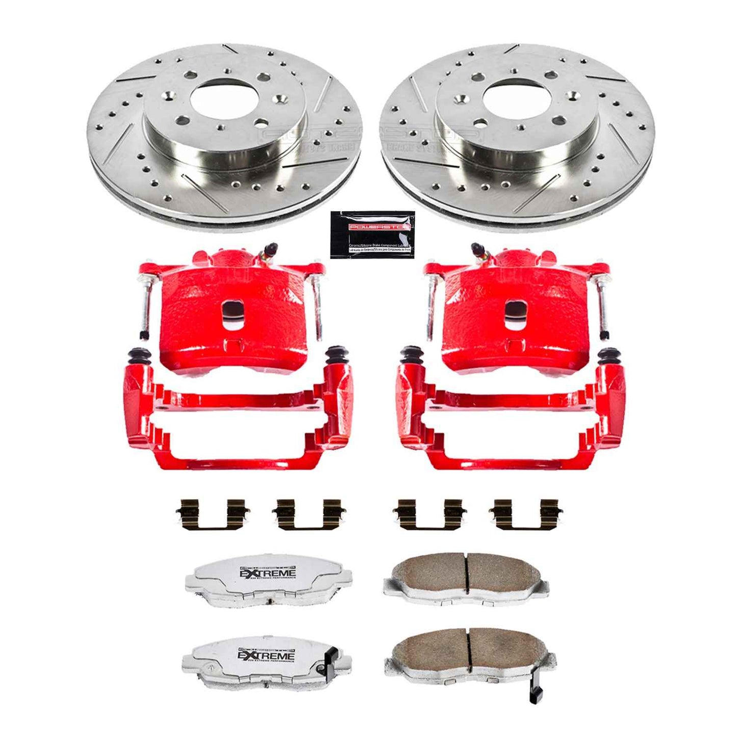 PowerStop Power Stop 01-05 Honda Civic Front Z26 Street Warrior Brake Kit w/Calipers KC690A-26