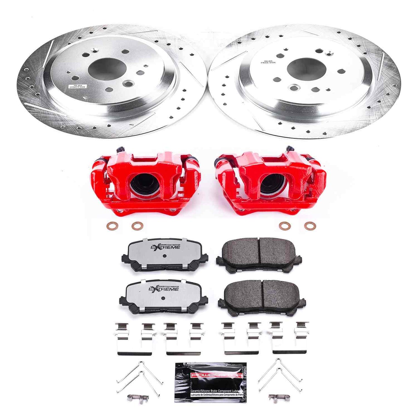 PowerStop Power Stop 14-16 Acura MDX Rear Z36 Truck & Tow Brake Kit w/Calipers KC6953-36