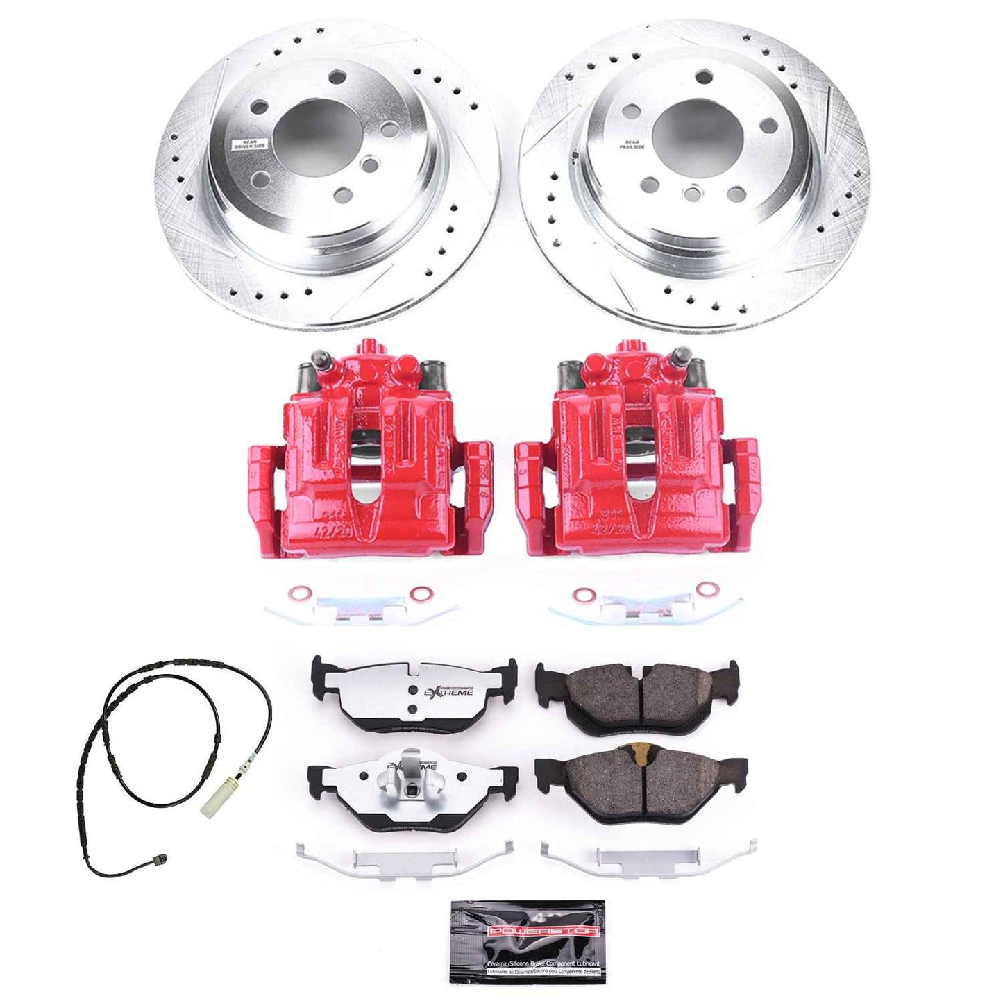 PowerStop Power Stop 13-15 BMW X1 Rear Z26 Street Warrior Brake Kit w/Calipers KC7008-26