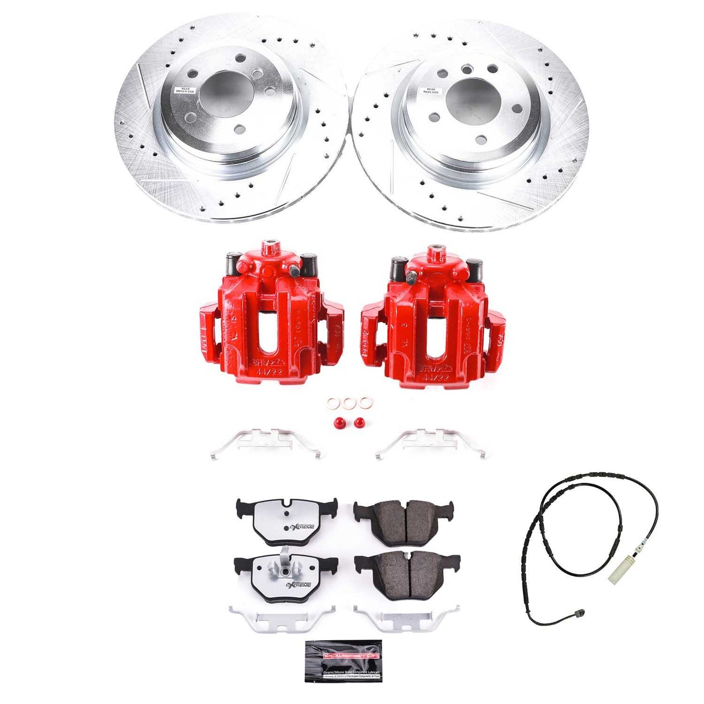 PowerStop Power Stop 13-15 BMW X1 Rear Z26 Street Warrior Brake Kit w/Calipers KC7009-26