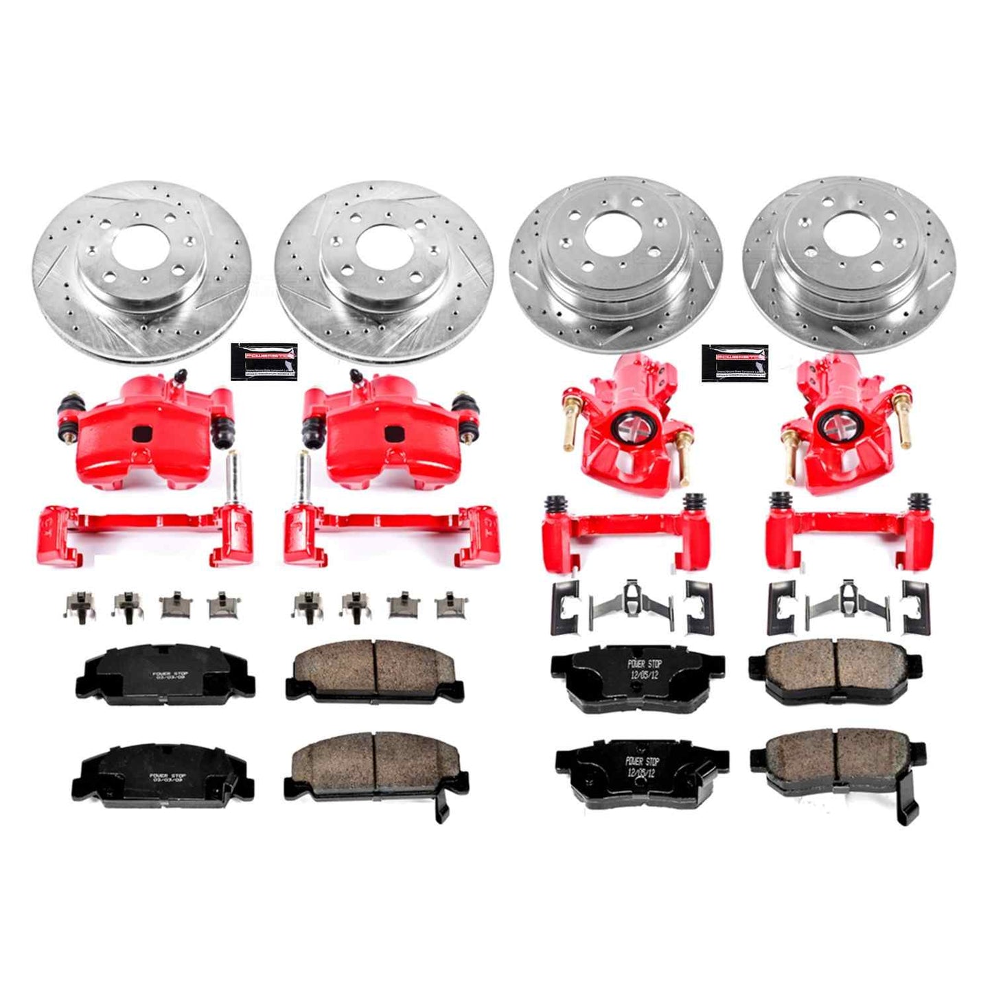 PowerStop Power Stop 92-95 Honda Civic Z23 Evolution Kit w/ Calipers - Front and Rear KC700