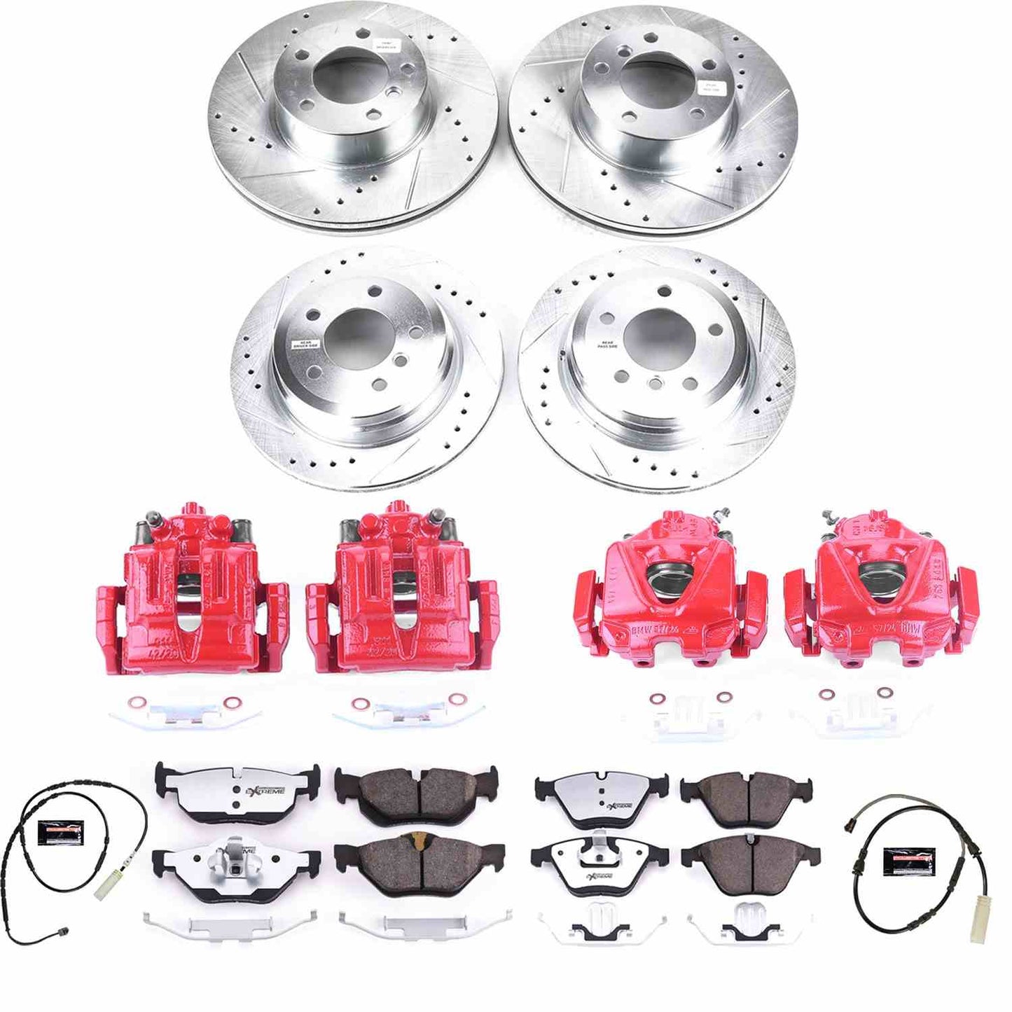 PowerStop Power Stop 13-15 BMW X1 Z26 Street Kit w/ Calipers - Front and Rear KC7024-26