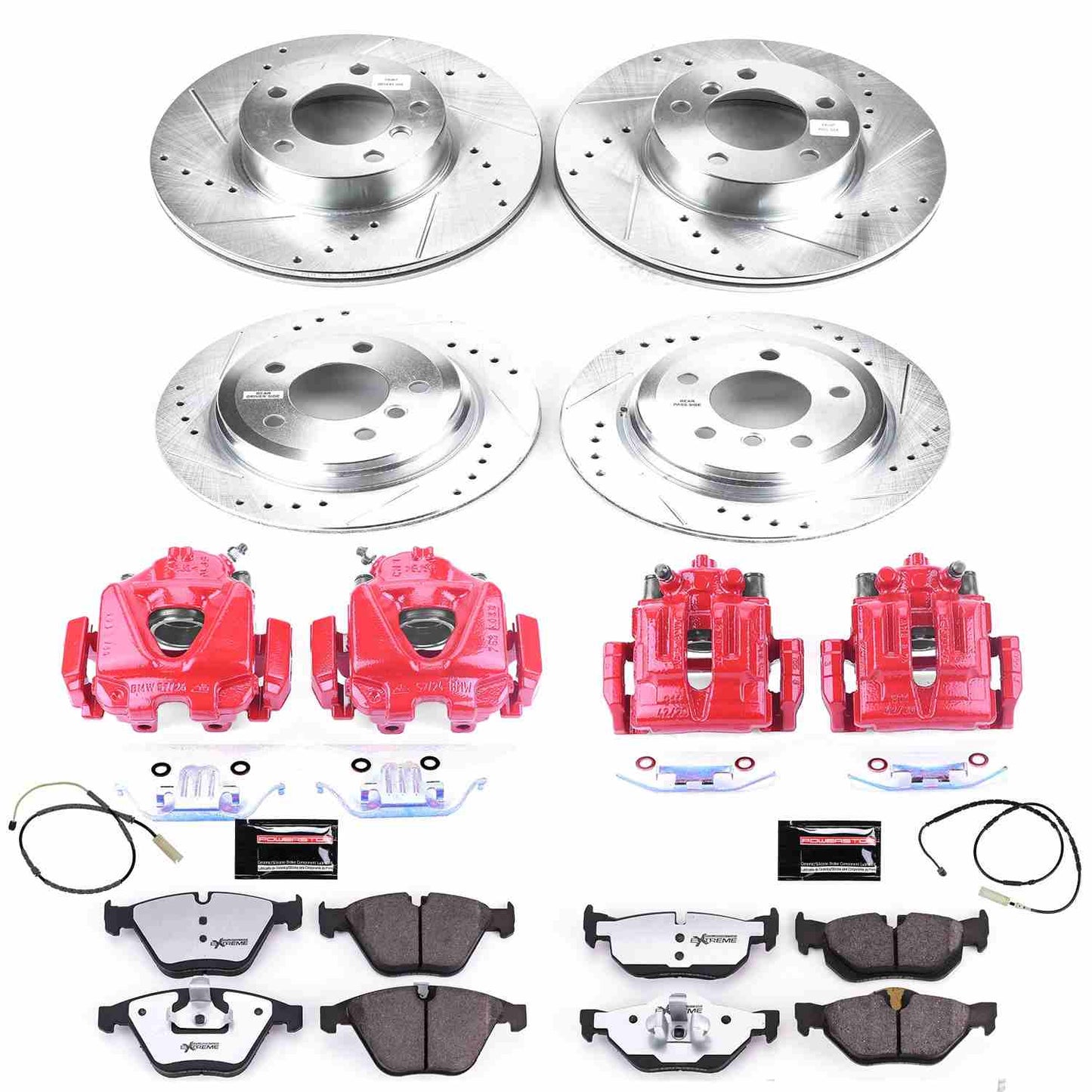 PowerStop Power Stop 13-15 BMW X1 Z26 Street Kit w/ Calipers - Front and Rear KC7025-26