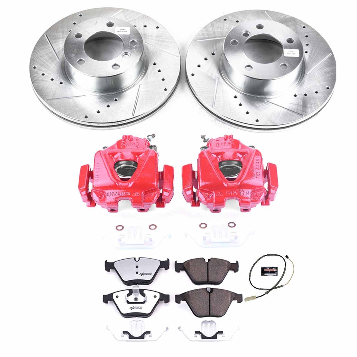 PowerStop Power Stop 13-15 BMW X1 Front Z26 Street Warrior Brake Kit w/Calipers KC7026-26