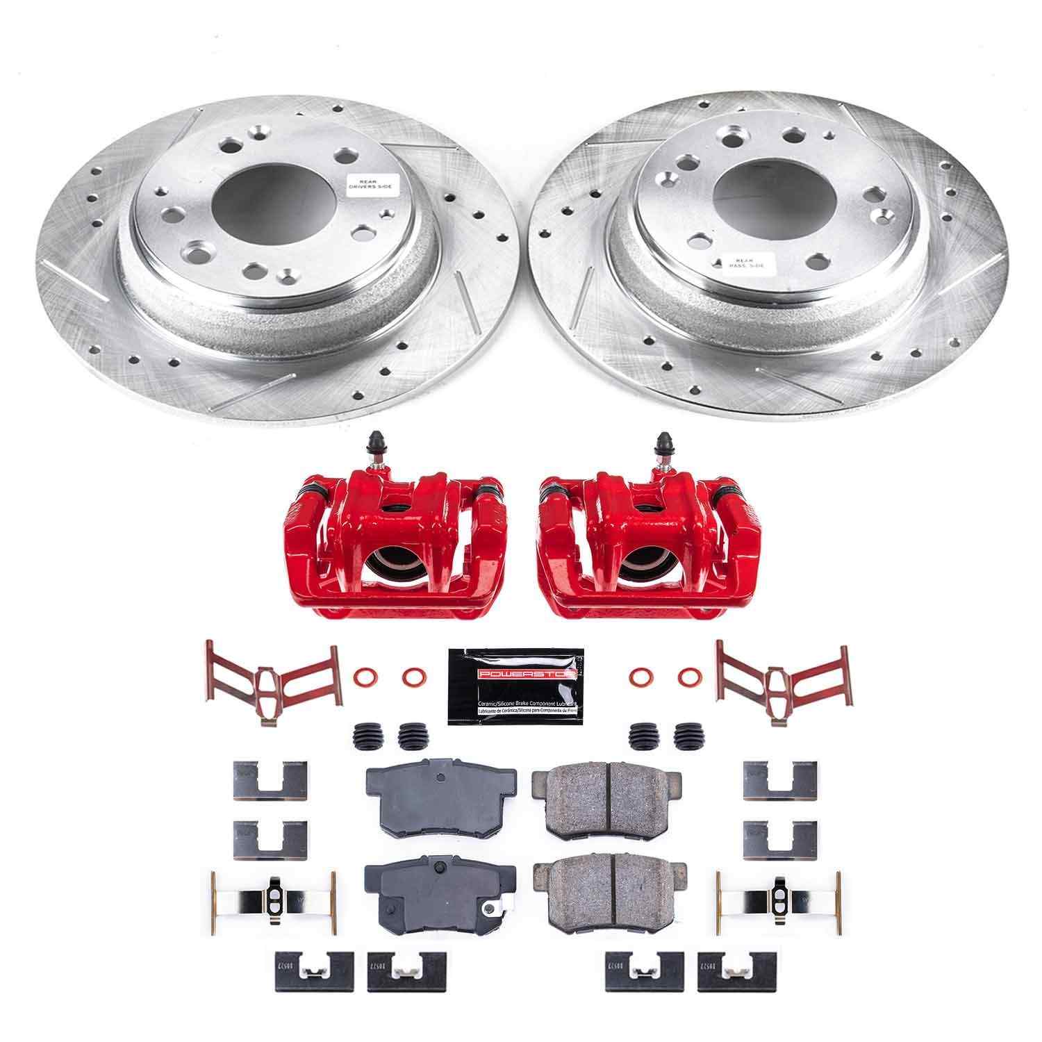 Power Stop 96-98 Acura RL Rear Z23 Evolution Sport Brake Kit w/Calipers KC709