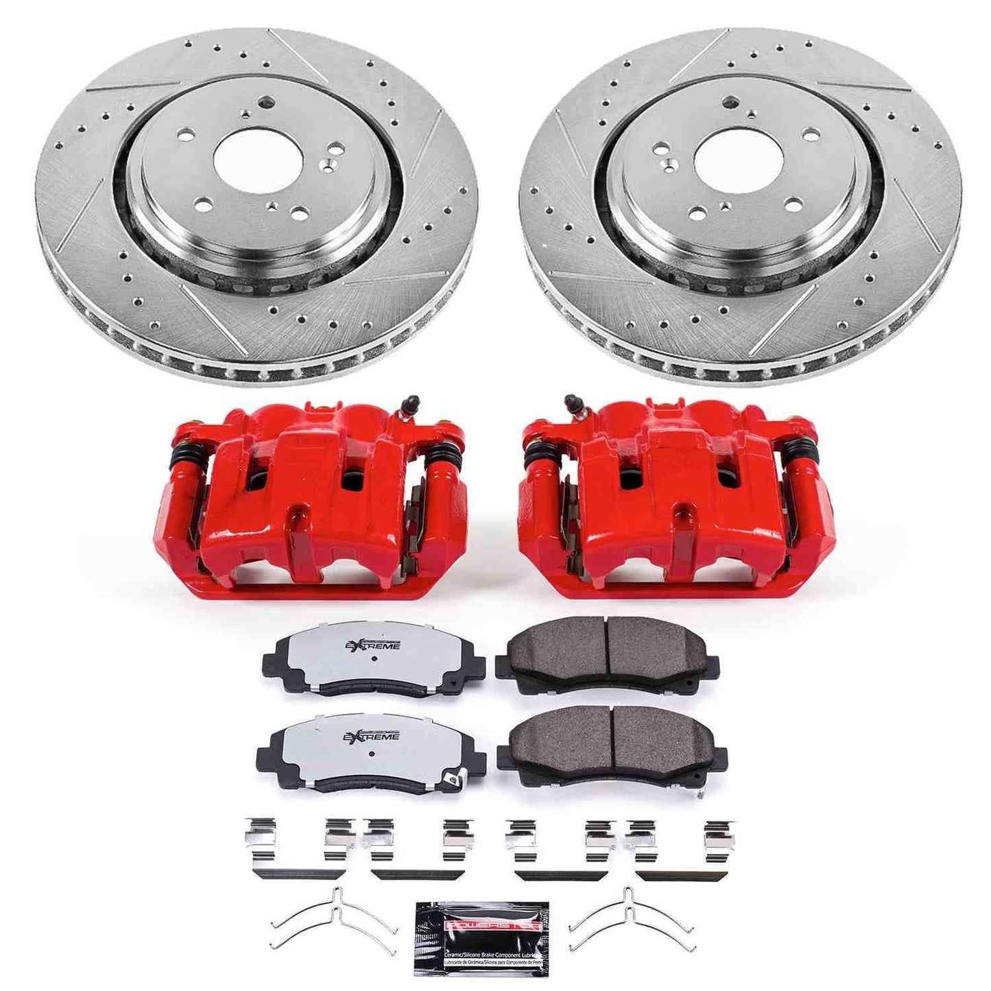 PowerStop Power Stop 15-19 Acura TLX Front Z36 Truck & Tow Brake Kit w/Calipers KC7214-36