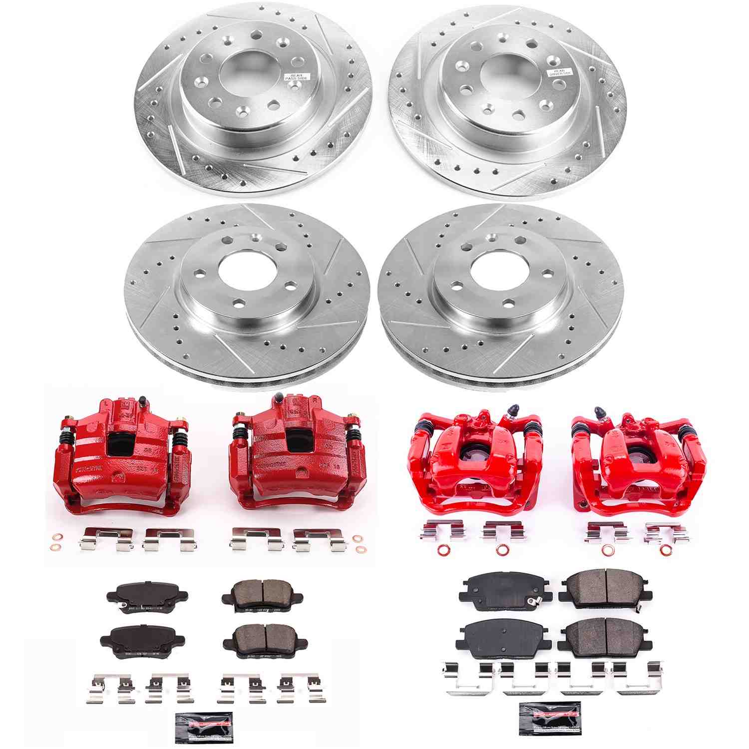 Power Stop 18-19 Chevrolet Equinox Front & Rear Z23 Evolution Sport Brake Kit w/Calipers KC7564