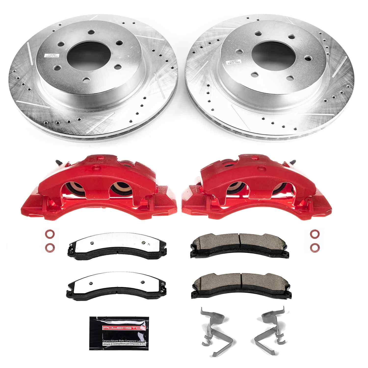 Power Stop 16-19 Nissan Titan XD Front Z36 Truck & Tow Brake Kit w/Calipers KC7875-36