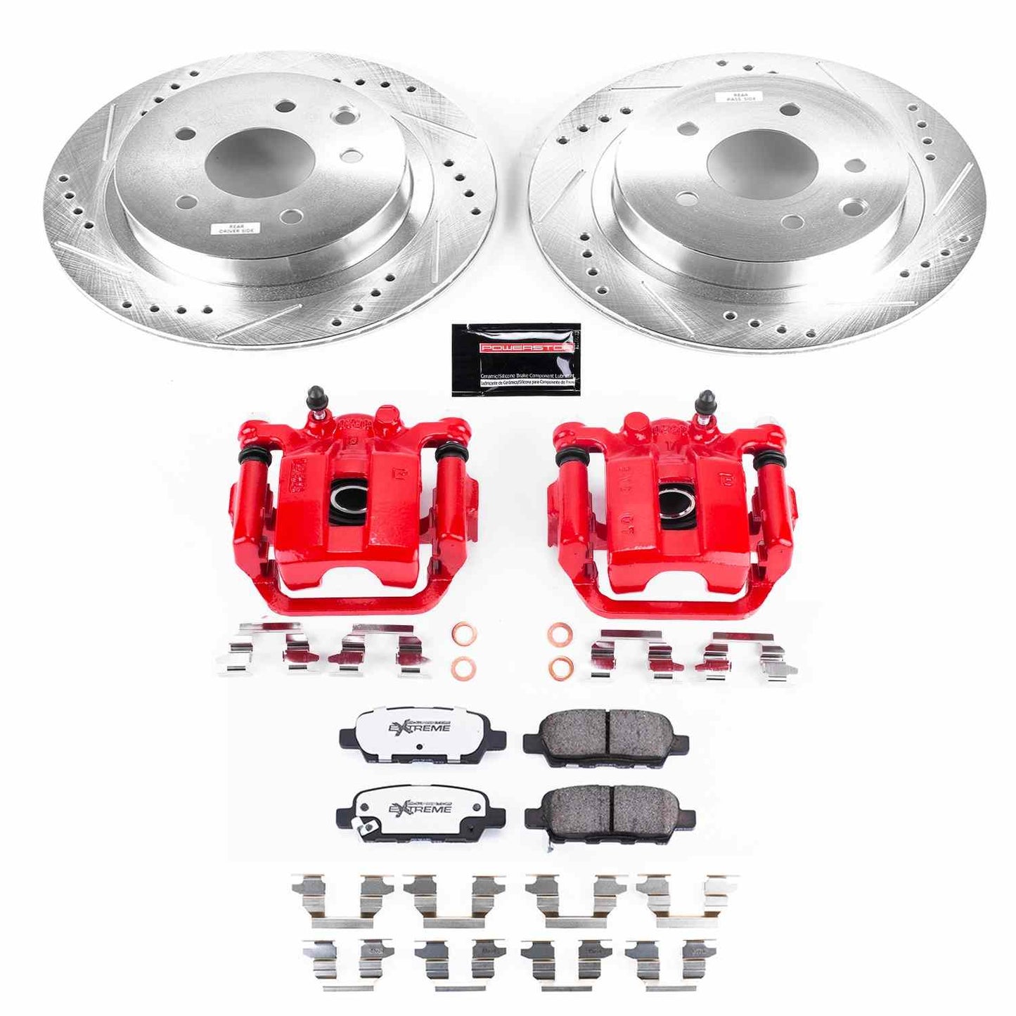 PowerStop Power Stop 08-14 Nissan Rogue Rear Z26 Street Warrior Brake Kit w/Calipers KC7881-26