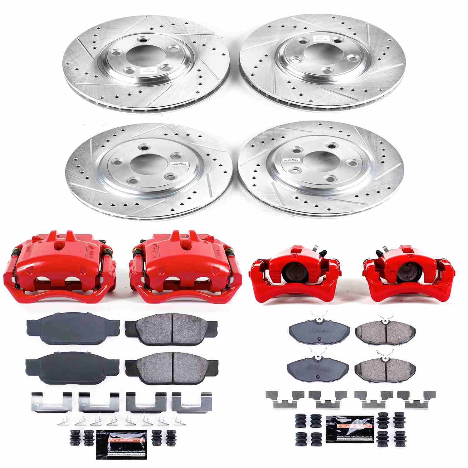 PowerStop Power Stop 00-02 Lincoln LS Z23 Evolution Kit w/ Calipers - Front and Rear KC7937