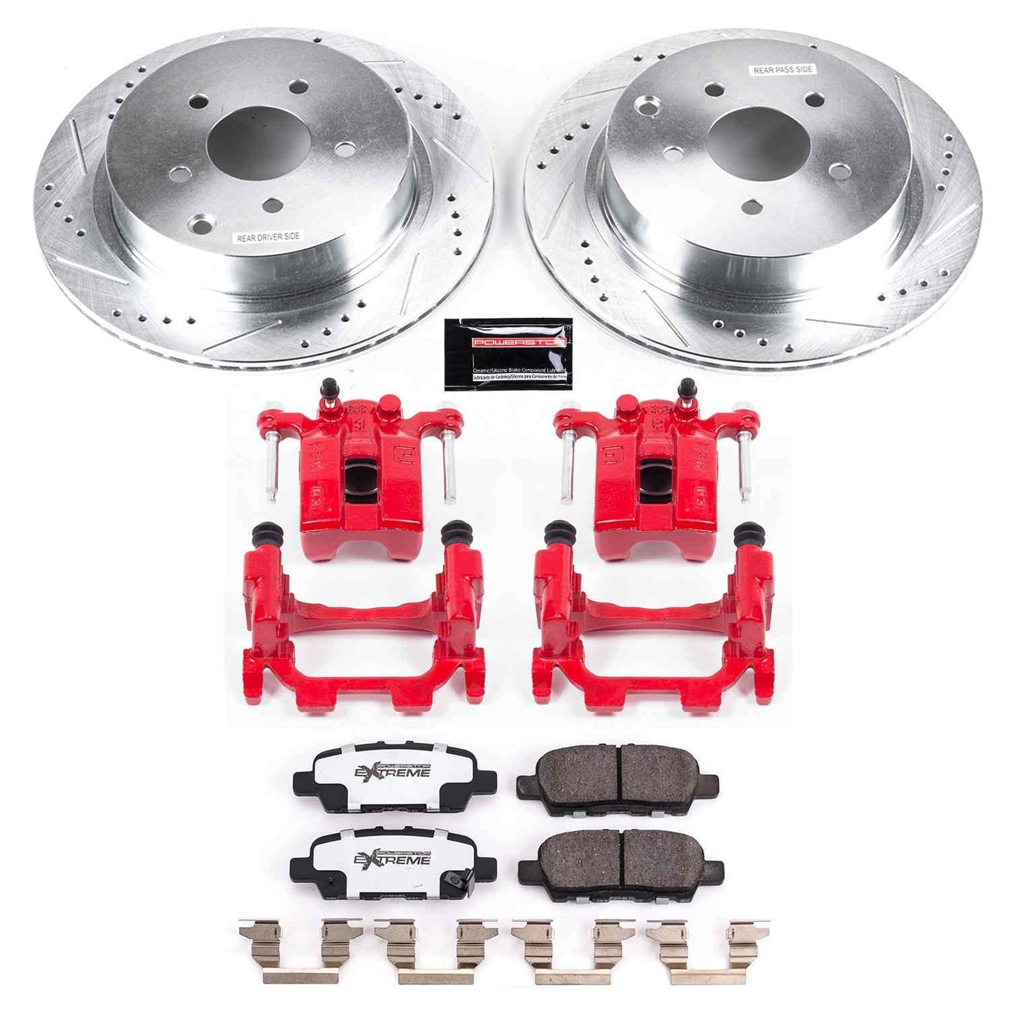PowerStop Power Stop 18-19 Infiniti Q50 Rear Z26 Street Warrior Brake Kit w/Calipers KC8021-26