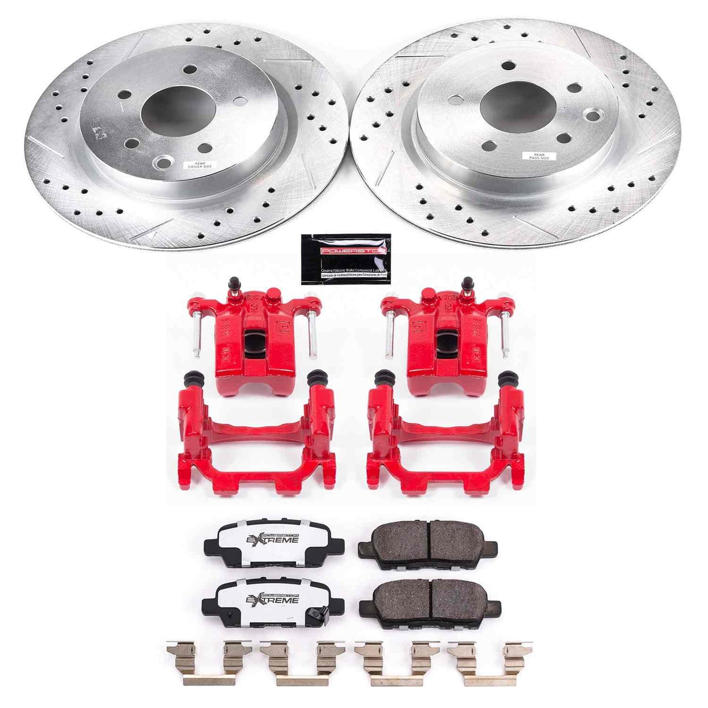 PowerStop Power Stop 18-19 Nissan 370Z Rear Z26 Street Warrior Brake Kit w/Calipers KC8062-26