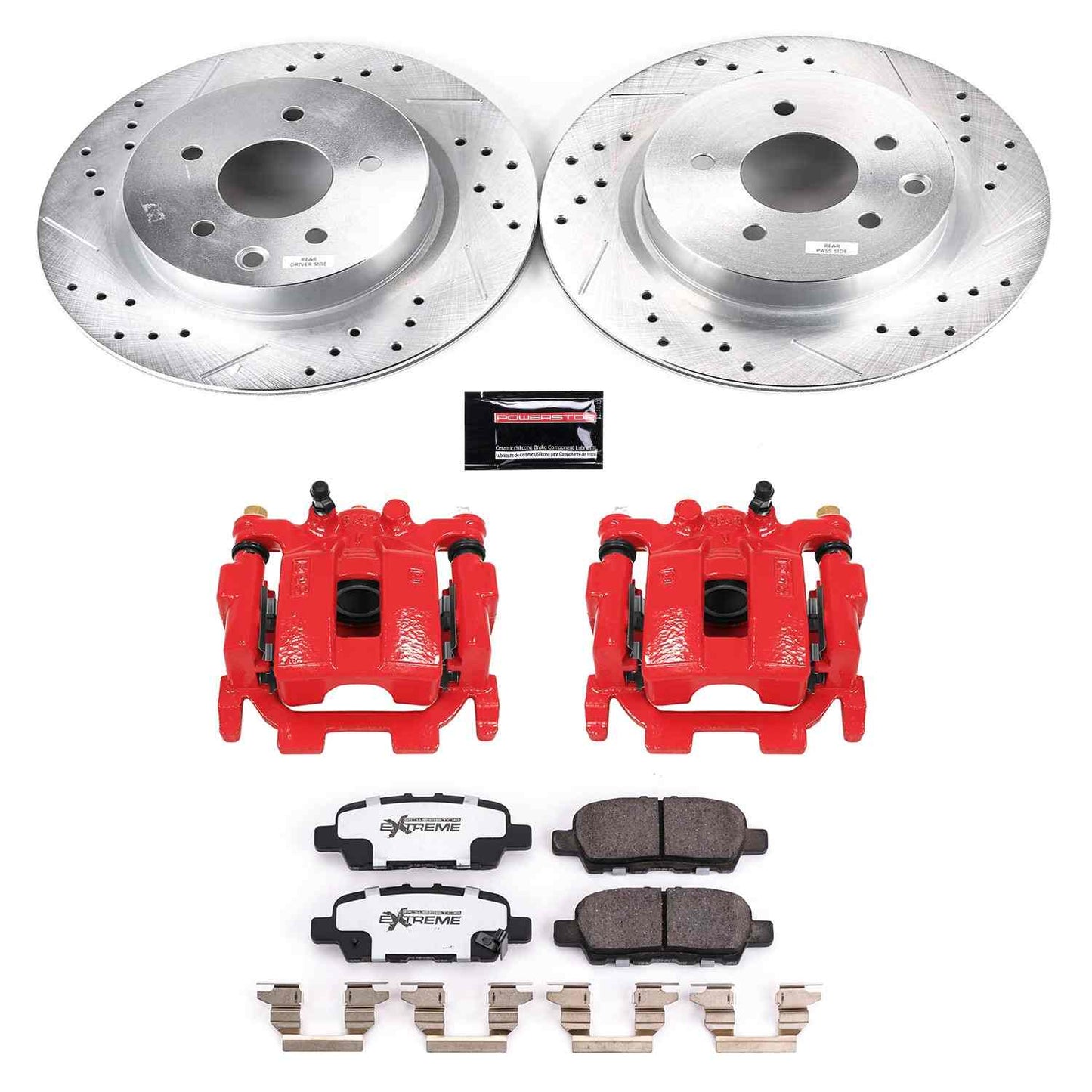 PowerStop Power Stop 2018 Nissan Maxima Rear Z26 Street Warrior Brake Kit w/Calipers KC8062A-26