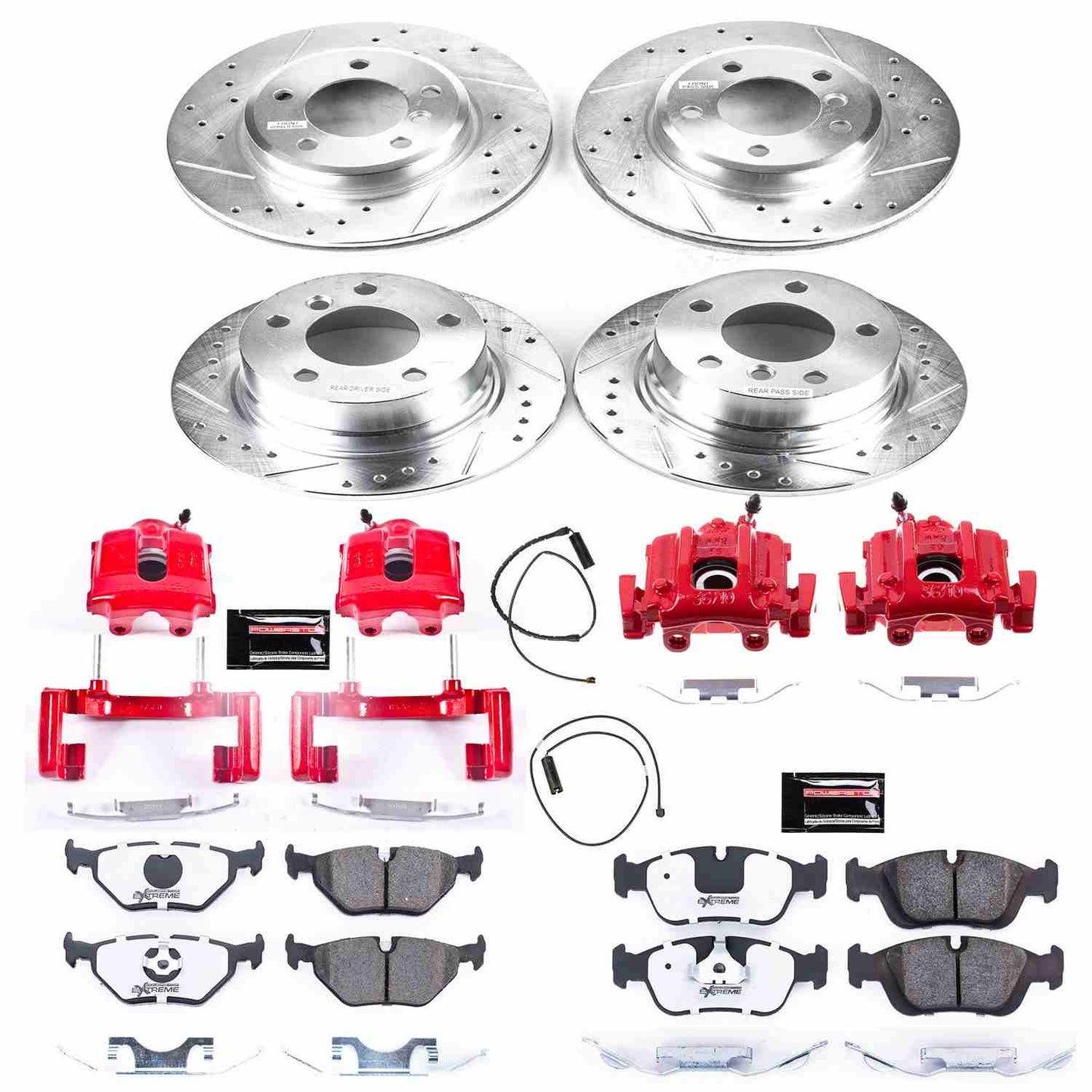 PowerStop Power Stop 01-02 BMW Z3 Z26 Street Kit w/ Calipers - Front and Rear KC870-26