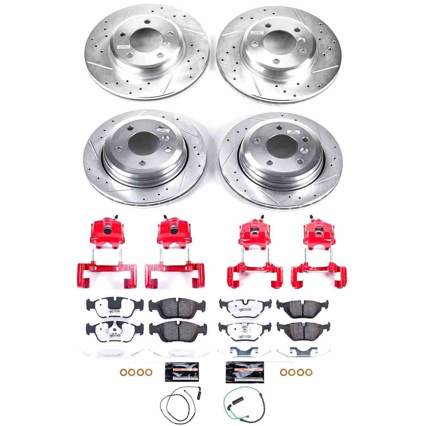 PowerStop Power Stop 01-05 BMW 325xi Z26 Street Kit w/ Calipers - Front and Rear KC874-26