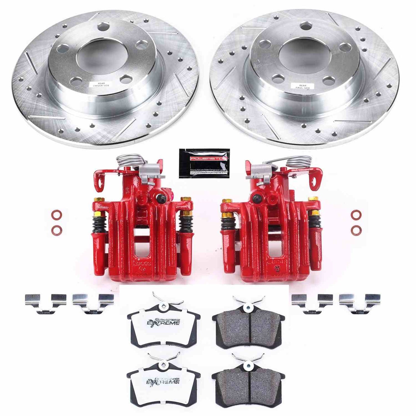 PowerStop Power Stop 01-05 Audi Allroad Quattro Rear Z26 Street Warrior Brake Kit w/Calipers KC940-26