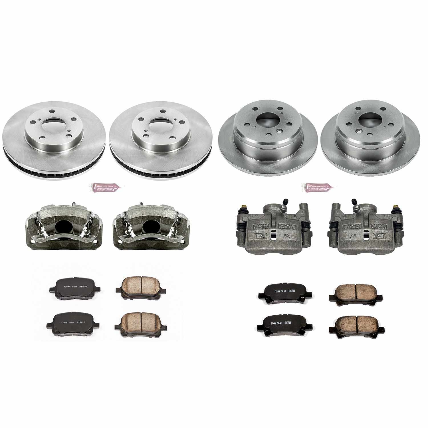 PowerStop Power Stop 00-01 Toyota Camry Autospecialty Kit w/ Calipers - Front and Rear KCOE1060