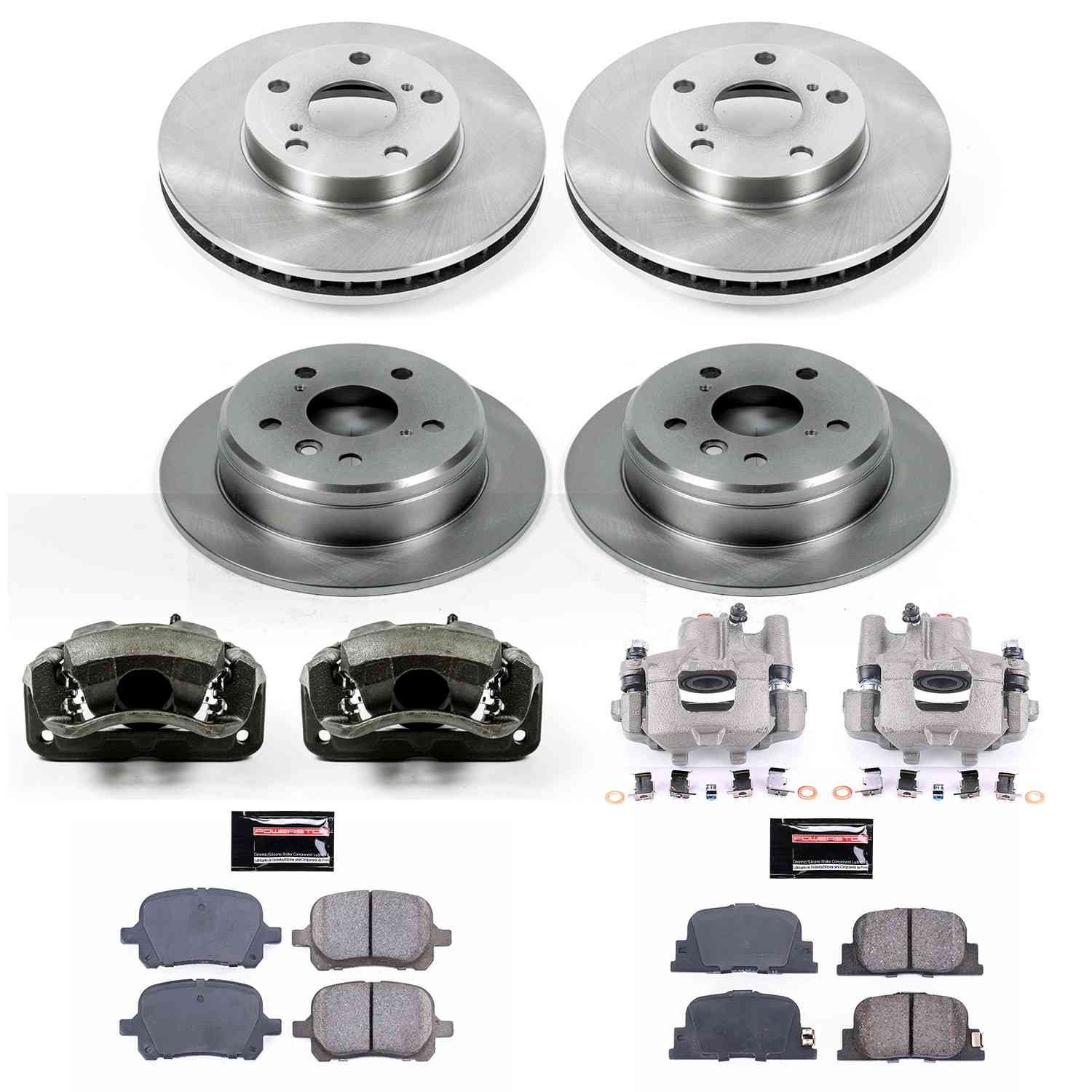 PowerStop Power Stop 00-01 Lexus ES300 Autospecialty Kit w/ Calipers - Front and Rear KCOE1061