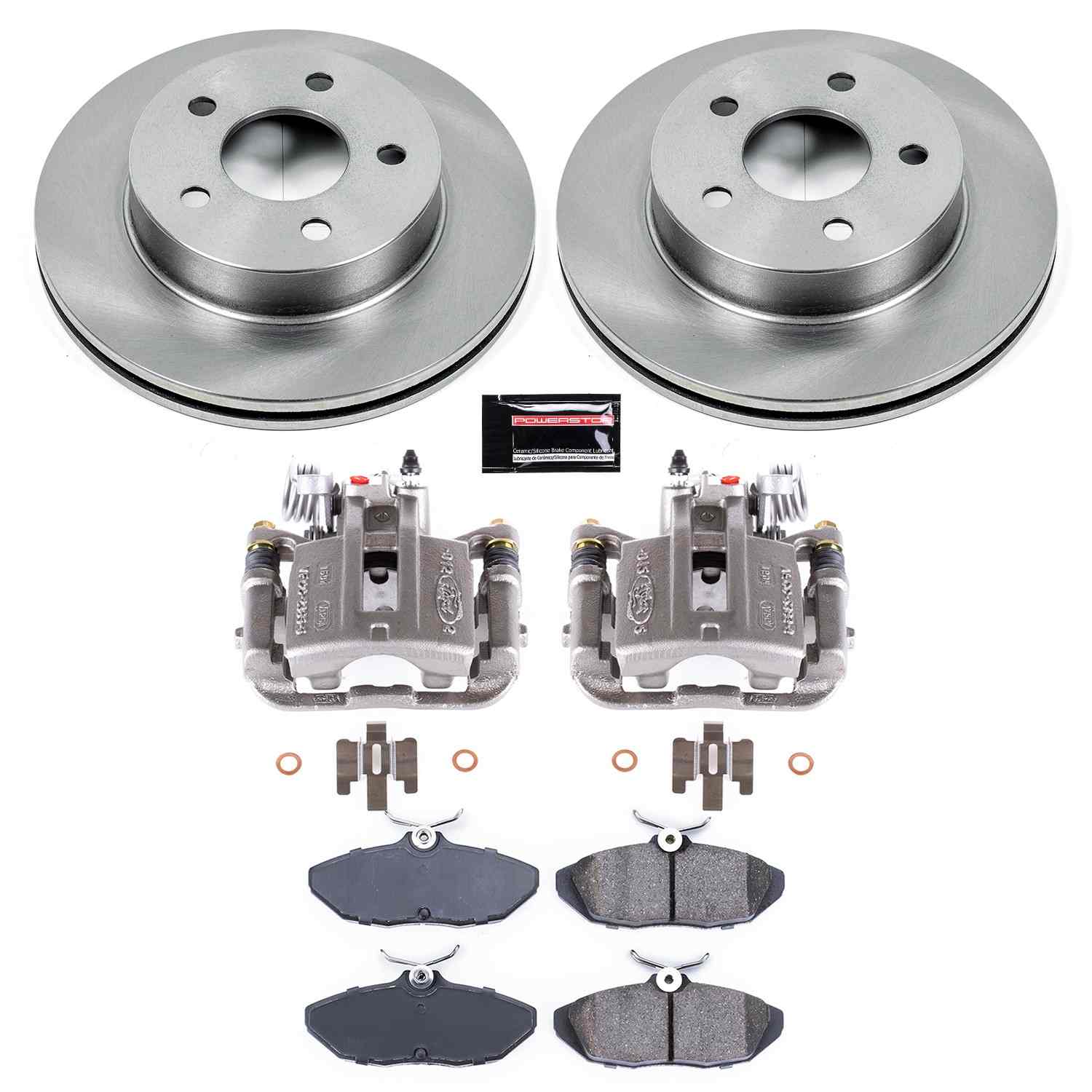 PowerStop Power Stop 93-97 Ford Thunderbird Rear Autospecialty Brake Kit w/Calipers KCOE1297