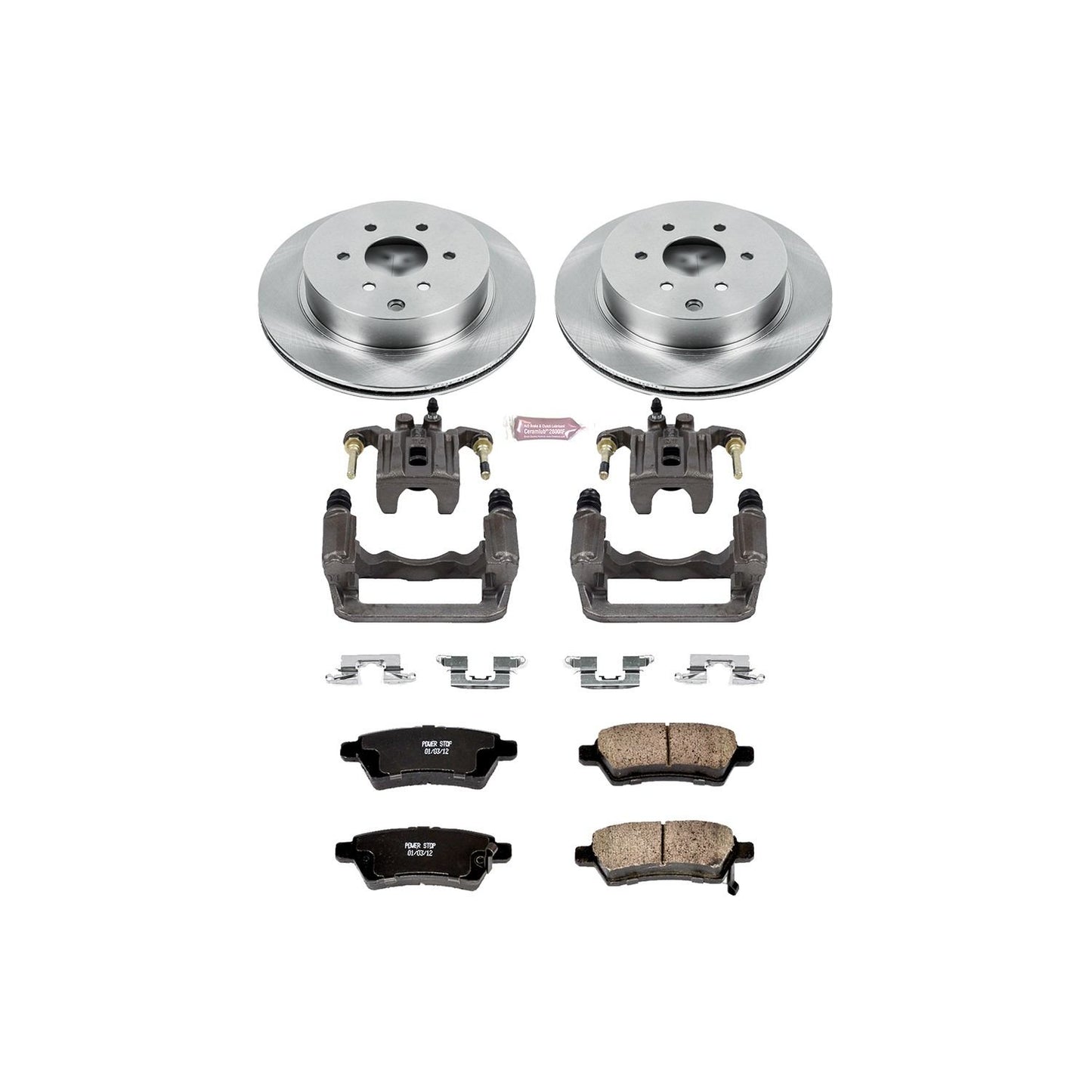 PowerStop Power Stop 05-12 Nissan Pathfinder Rear Autospecialty Brake Kit w/Calipers KCOE147