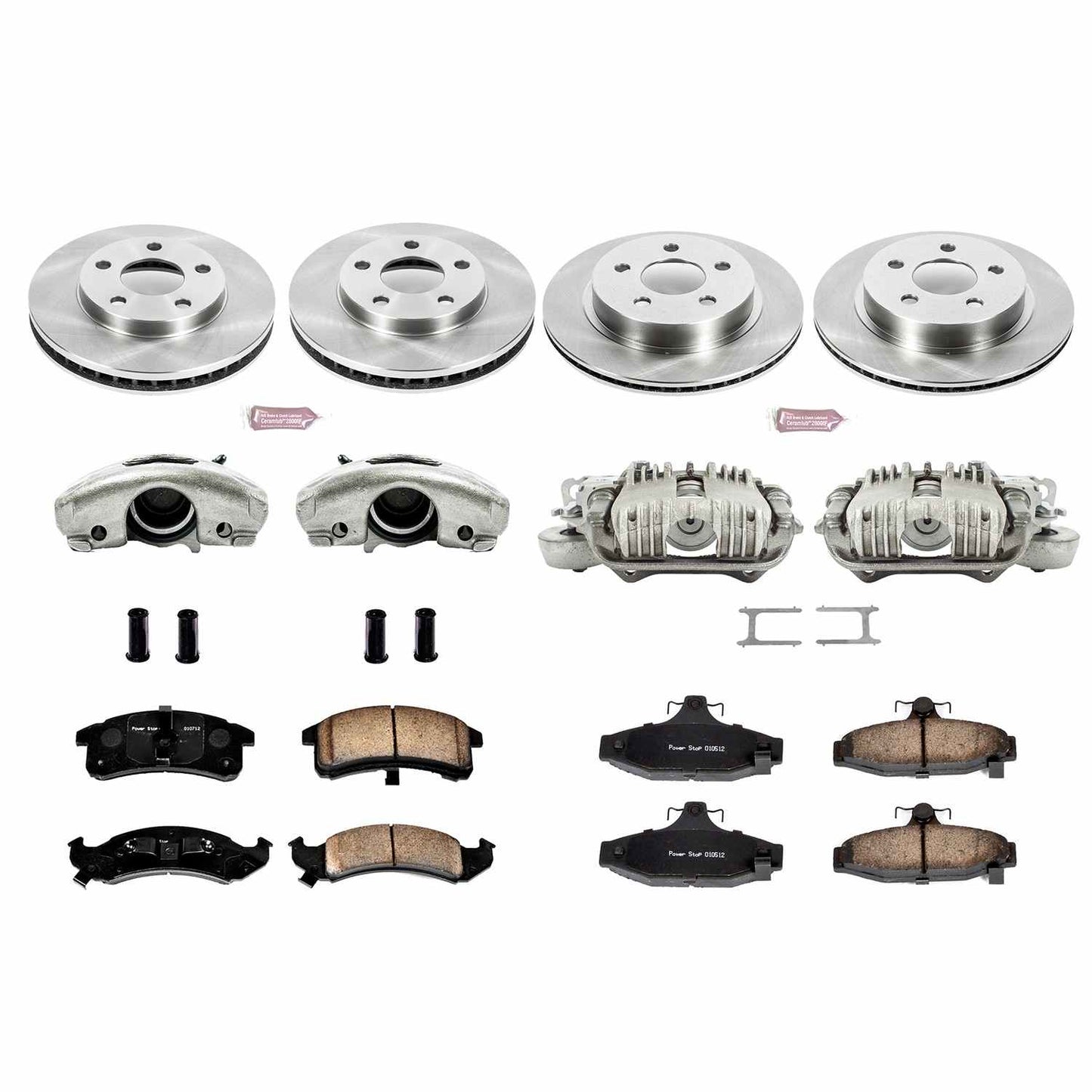 PowerStop Power Stop 94-97 Chevrolet Camaro Autospecialty Kit w/ Calipers - Front and Rear KCOE1535