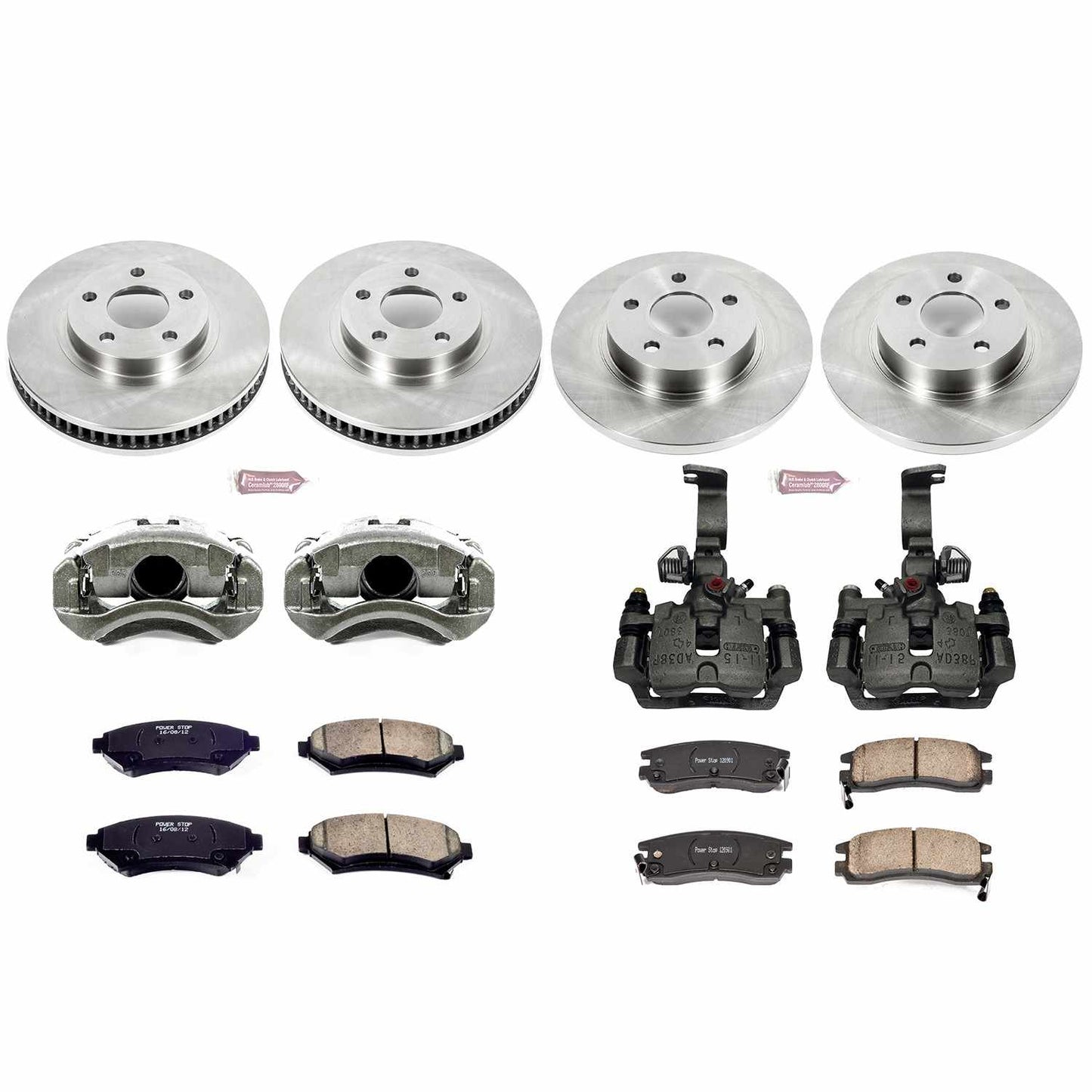 PowerStop Power Stop 03-05 Buick Park Avenue Autospecialty Kit w/ Calipers - Front and Rear KCOE1545
