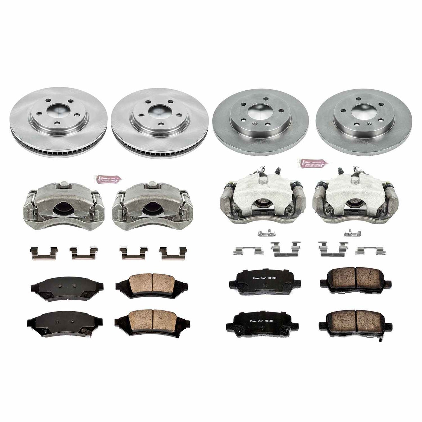 PowerStop Power Stop 2004 Pontiac Grand Prix Autospecialty Kit w/ Calipers - Front and Rear KCOE1587