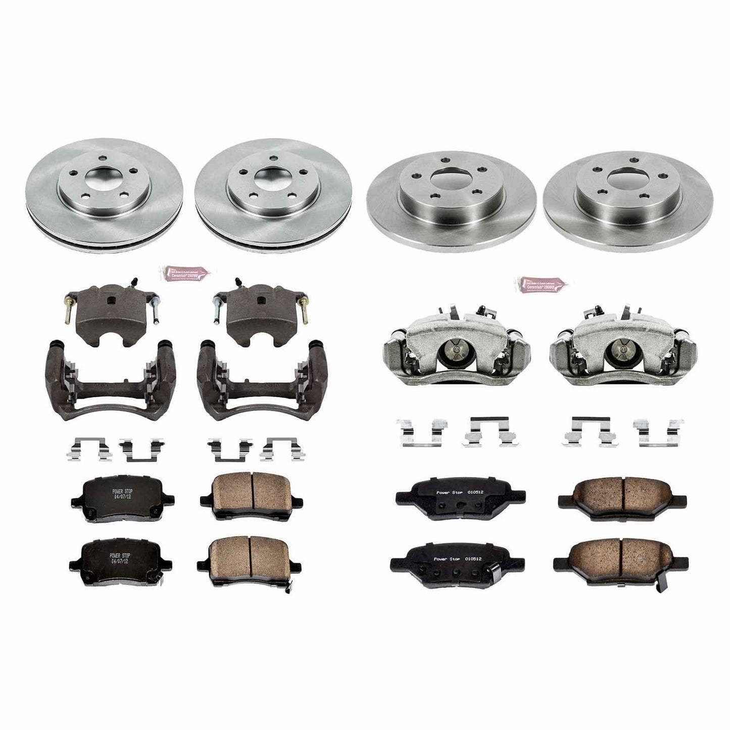 PowerStop Power Stop 04-08 Chevrolet Malibu Autospecialty Kit w/ Calipers - Front and Rear KCOE1618