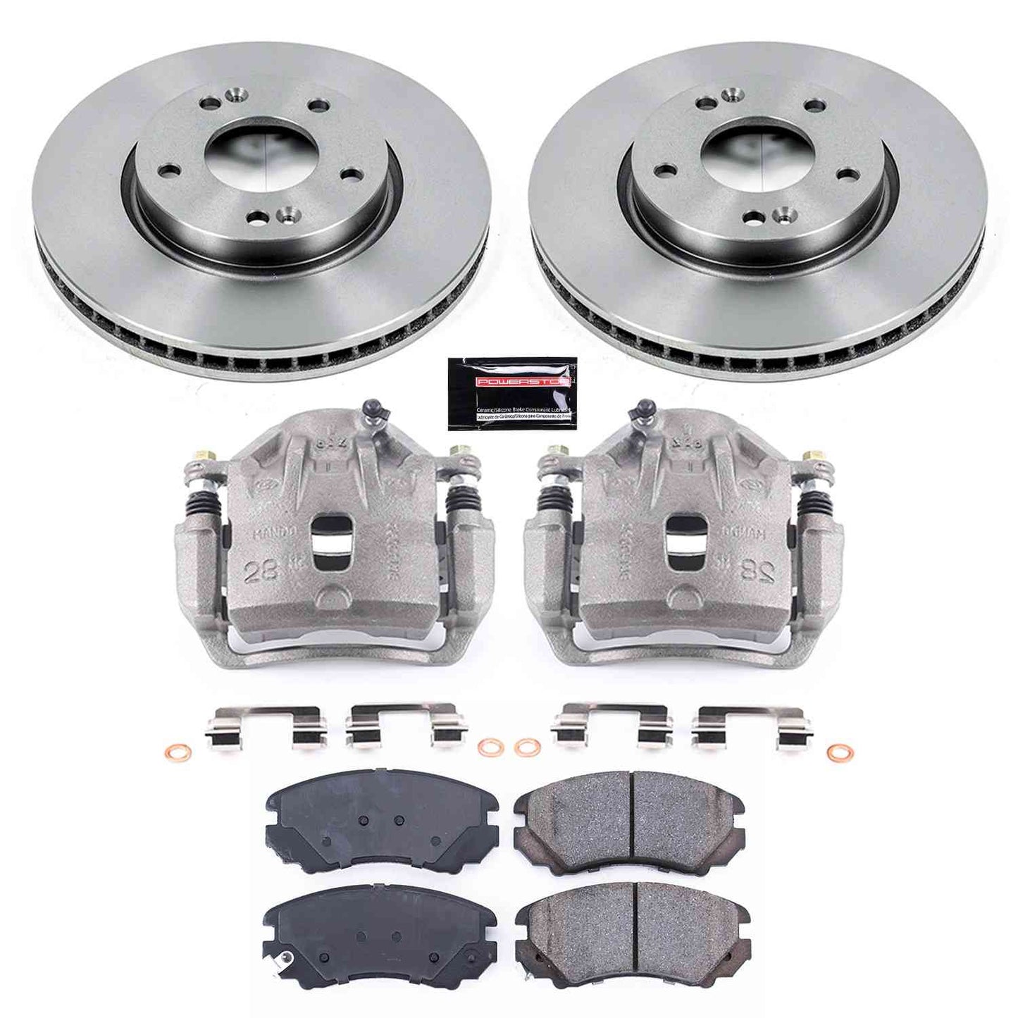 PowerStop Power Stop 05-09 Hyundai Tucson Front Autospecialty Brake Kit w/Calipers KCOE165B