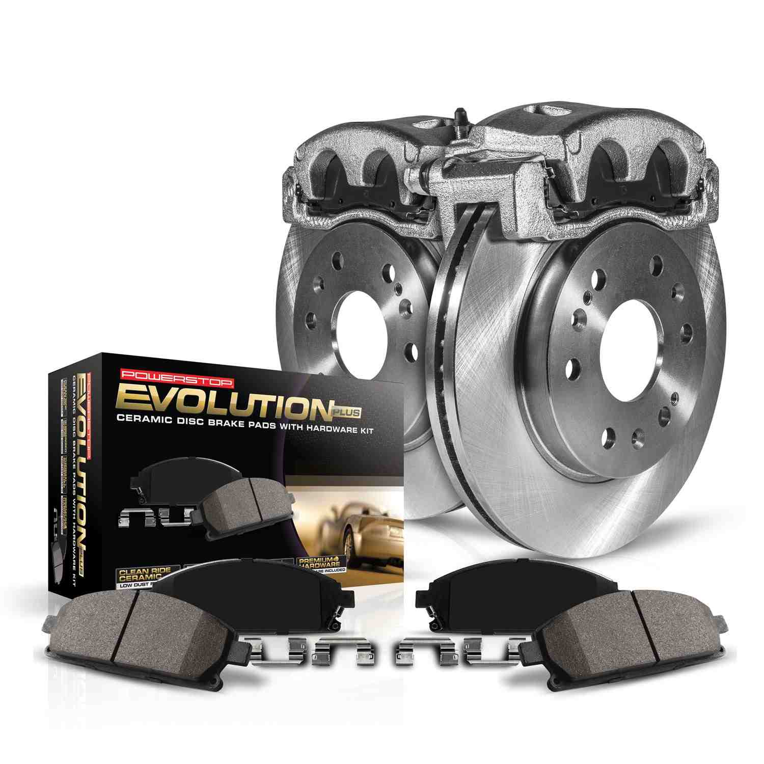 Power Stop 94-01 Ford E-150 Econoline Front Autospecialty Brake Kit w/Calipers KCOE1831