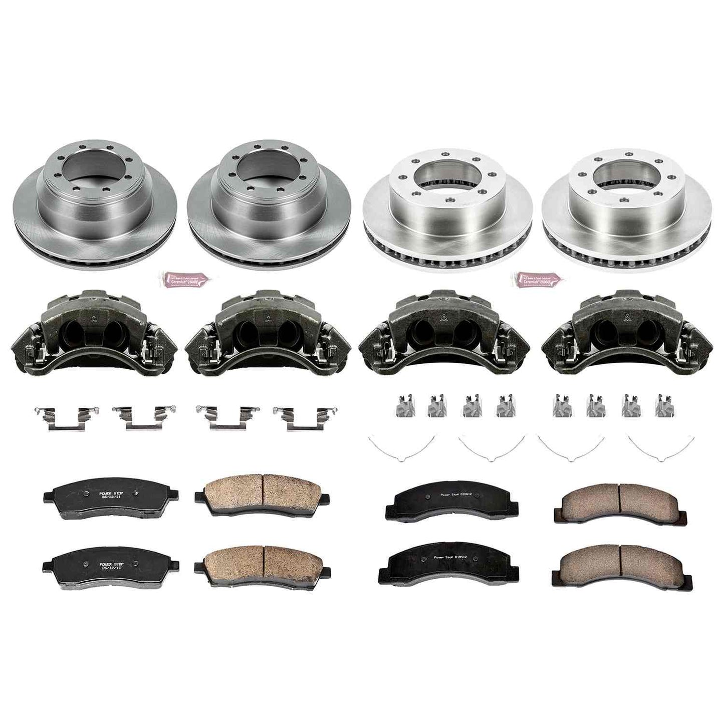 PowerStop Power Stop 1999 Ford F-350 Super Duty Autospecialty Kit w/ Calipers - Front and Rear KCOE1886