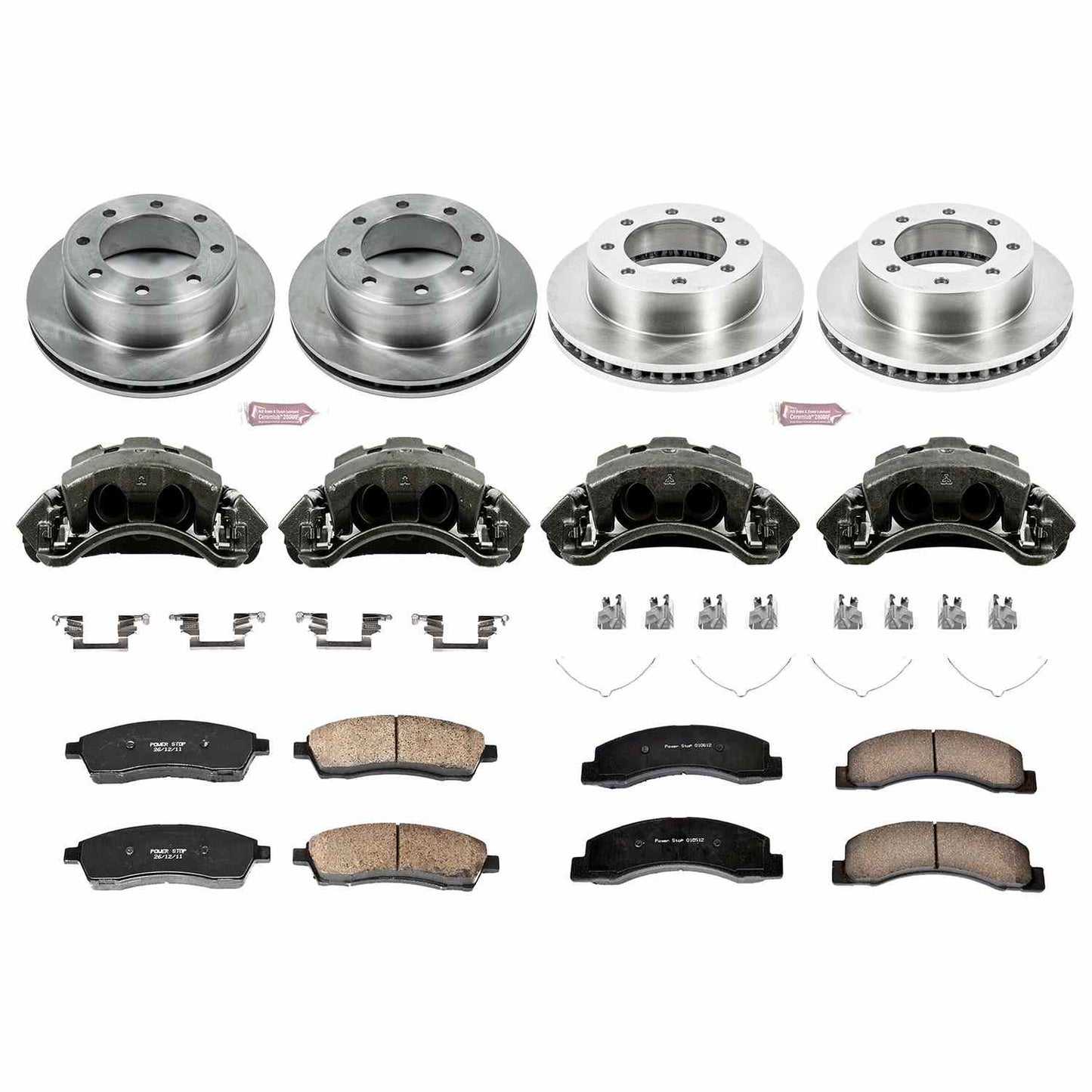 PowerStop Power Stop 1999 Ford F-250 Super Duty Autospecialty Kit w/ Calipers - Front and Rear KCOE1887