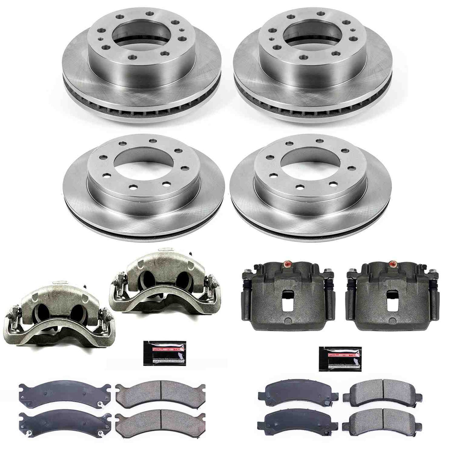 PowerStop Power Stop 14-19 Chevrolet Express 3500 Autospecialty Kit w/ Calipers - Front and Rear KCOE2072
