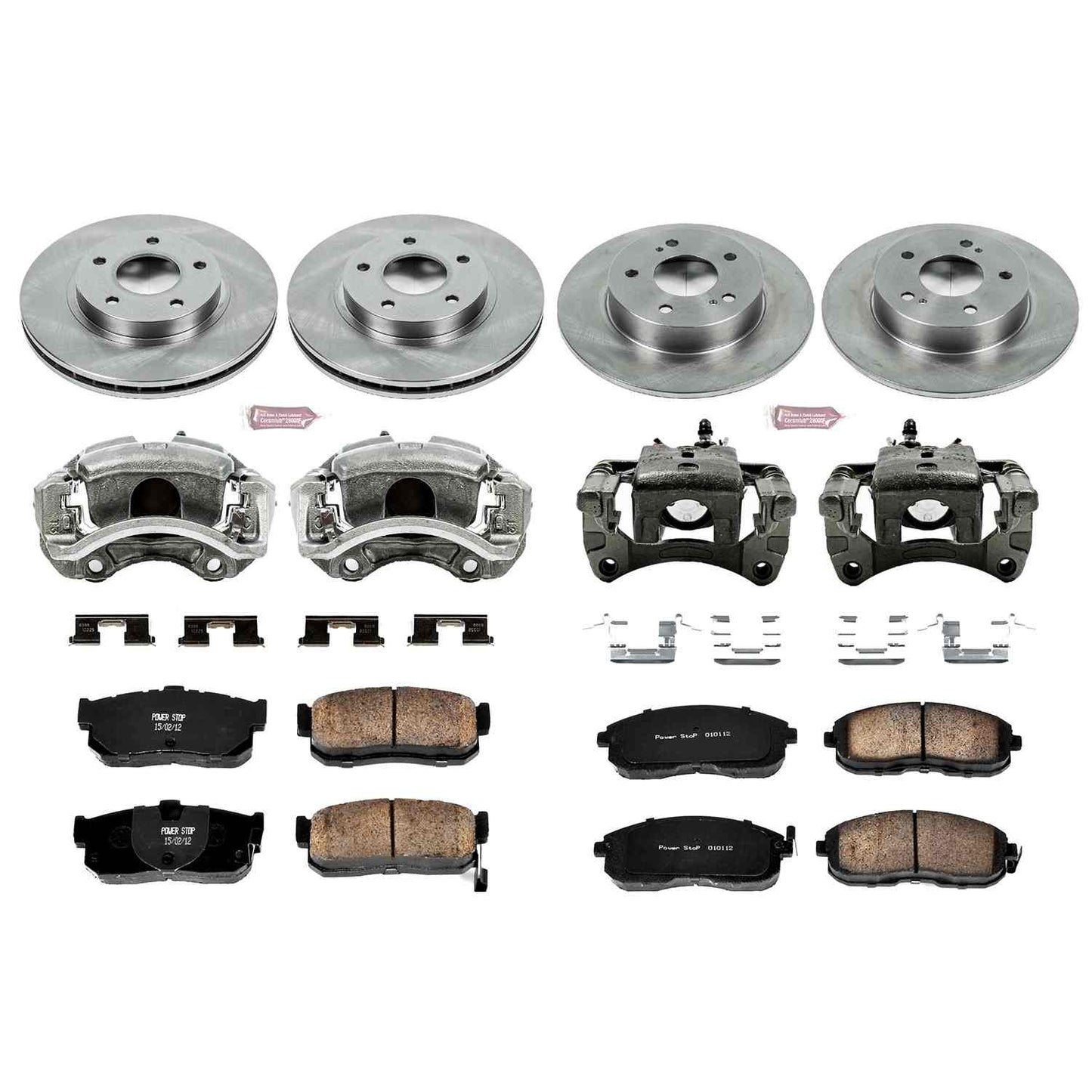 PowerStop Power Stop 00-01 Infiniti I30 Autospecialty Kit w/ Calipers - Front and Rear KCOE2281