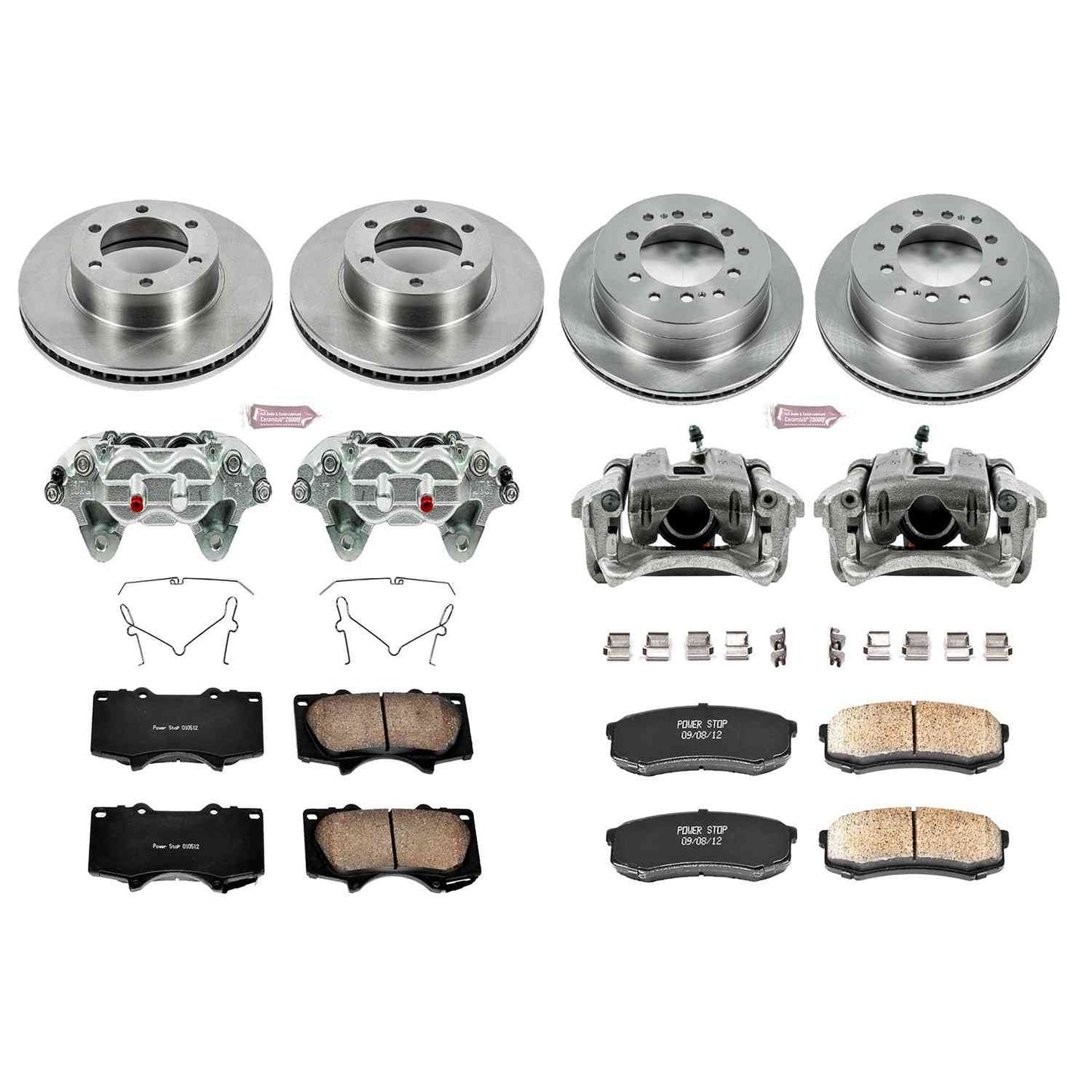PowerStop Power Stop 01-07 Toyota Sequoia Autospecialty Kit w/ Calipers - Front and Rear KCOE2325