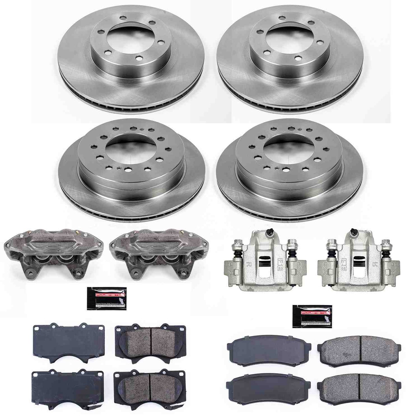 PowerStop Power Stop 03-09 Lexus GX470 Autospecialty Kit w/ Calipers - Front and Rear KCOE2422
