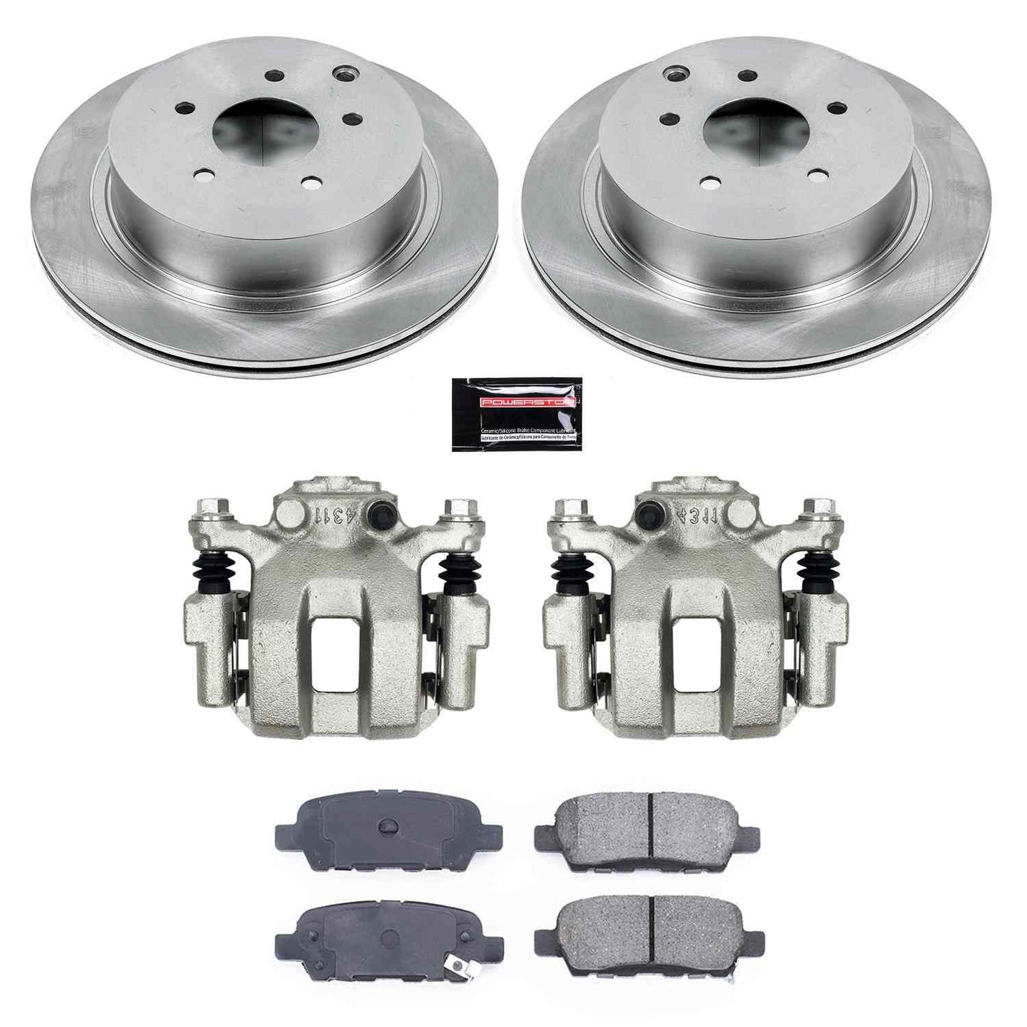 PowerStop Power Stop 03-08 Infiniti FX35 Rear Autospecialty Brake Kit w/Calipers KCOE2427B