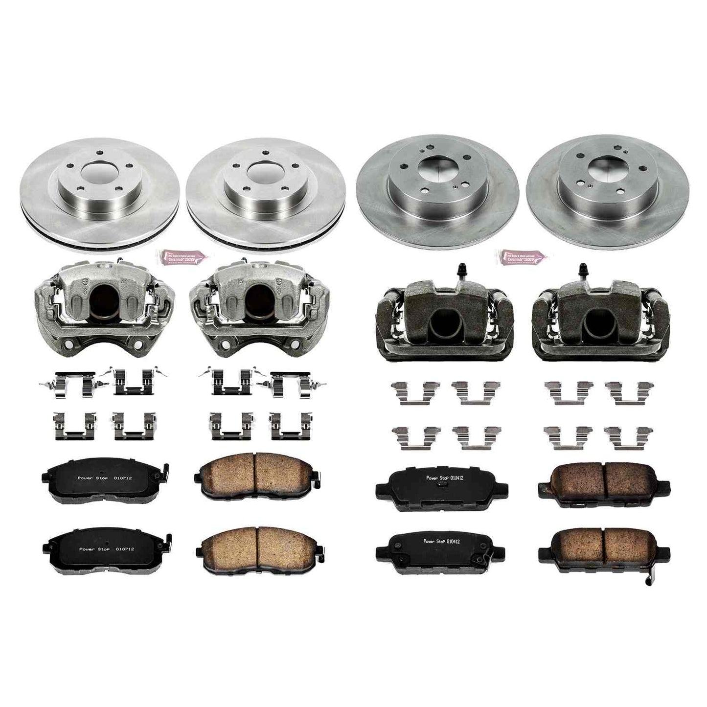 PowerStop Power Stop 03-05 Infiniti G35 Autospecialty Kit w/ Calipers - Front and Rear KCOE2710