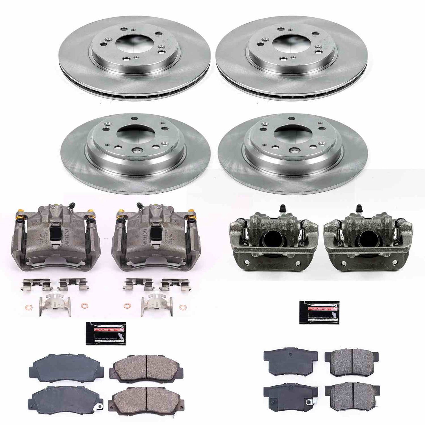 PowerStop Power Stop 91-95 Acura Legend Autospecialty Kit w/ Calipers - Front and Rear KCOE2717