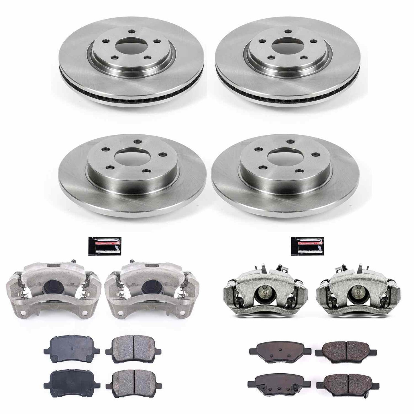 PowerStop Power Stop 09-10 Pontiac G5 Autospecialty Kit w/ Calipers - Front and Rear KCOE2731B