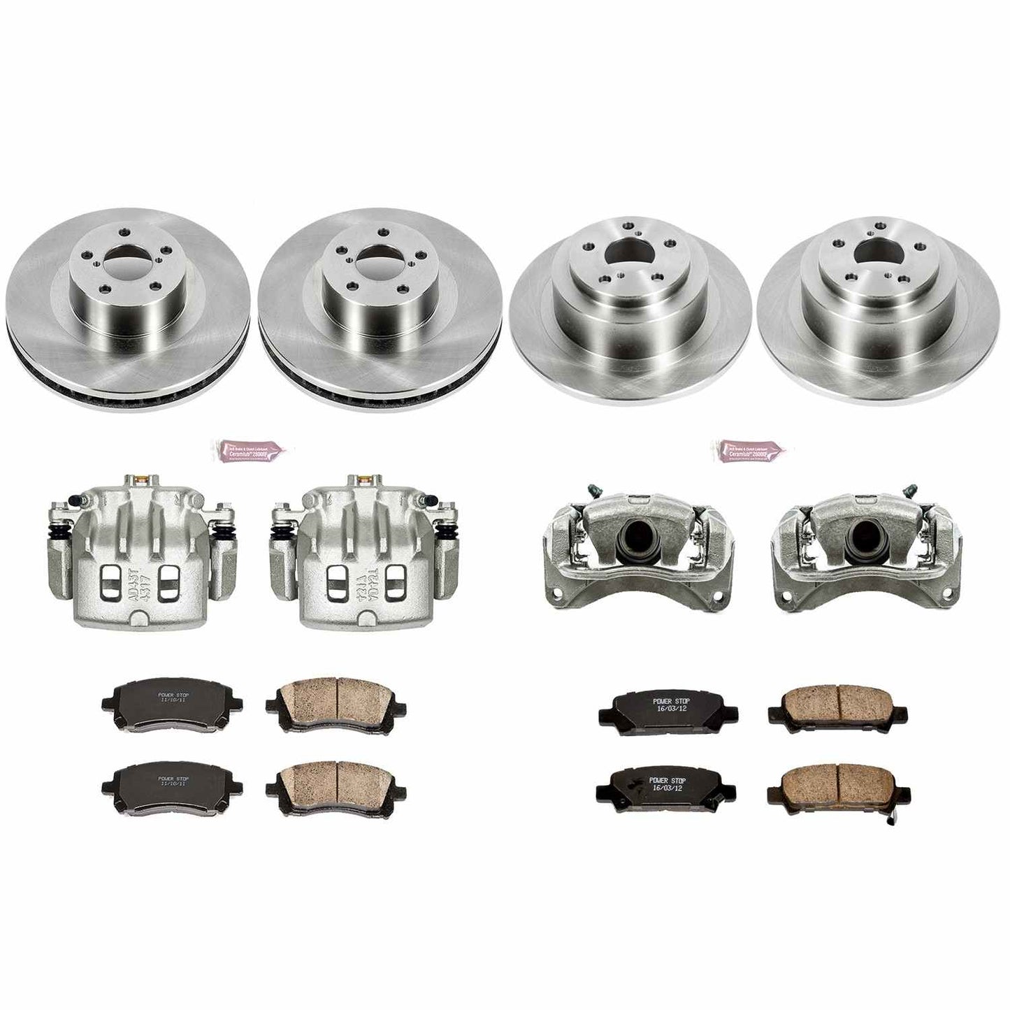 PowerStop Power Stop 2001 Subaru Legacy Autospecialty Kit w/ Calipers - Front and Rear KCOE2752