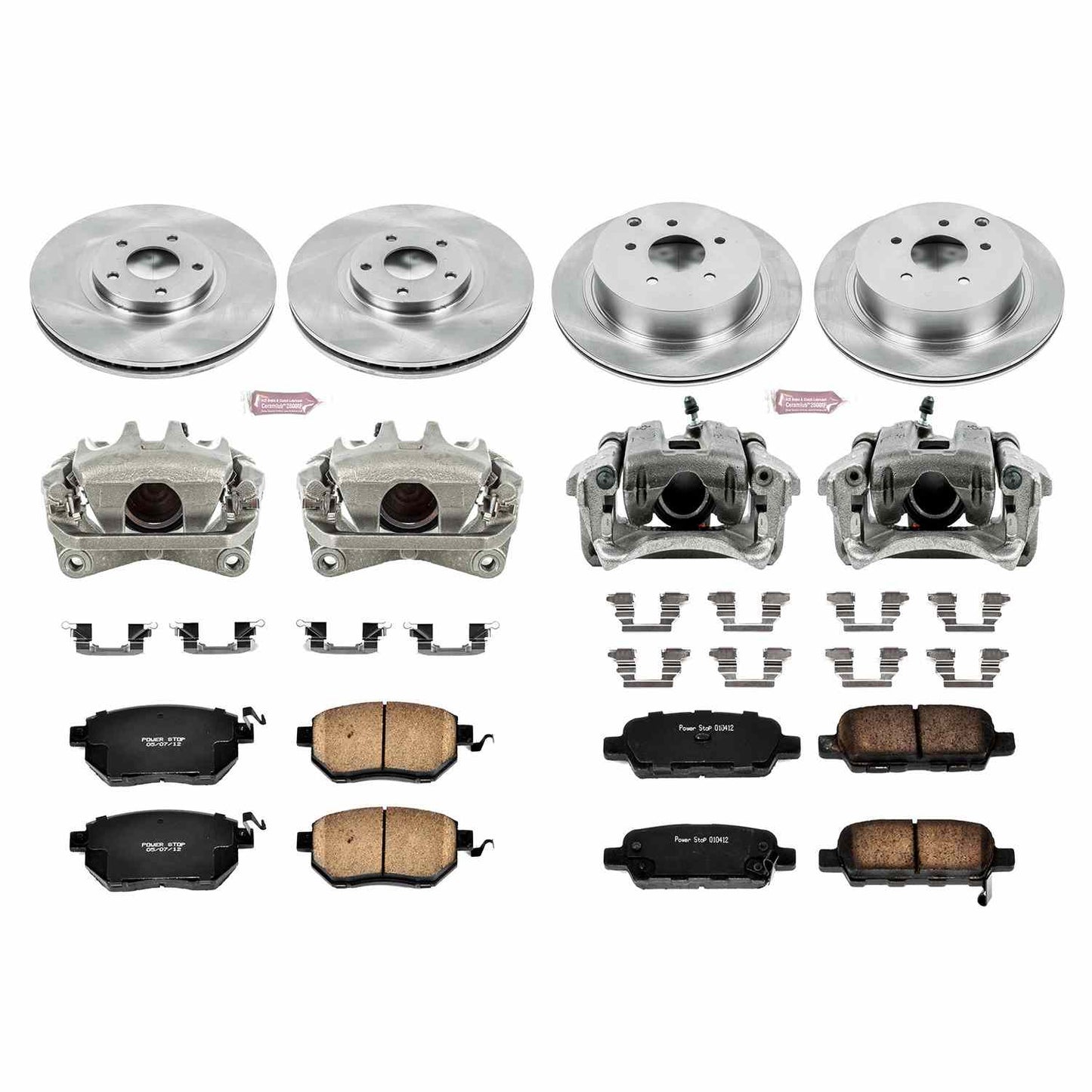 PowerStop Power Stop 03-05 Infiniti FX35 Autospecialty Kit w/ Calipers - Front and Rear KCOE2767