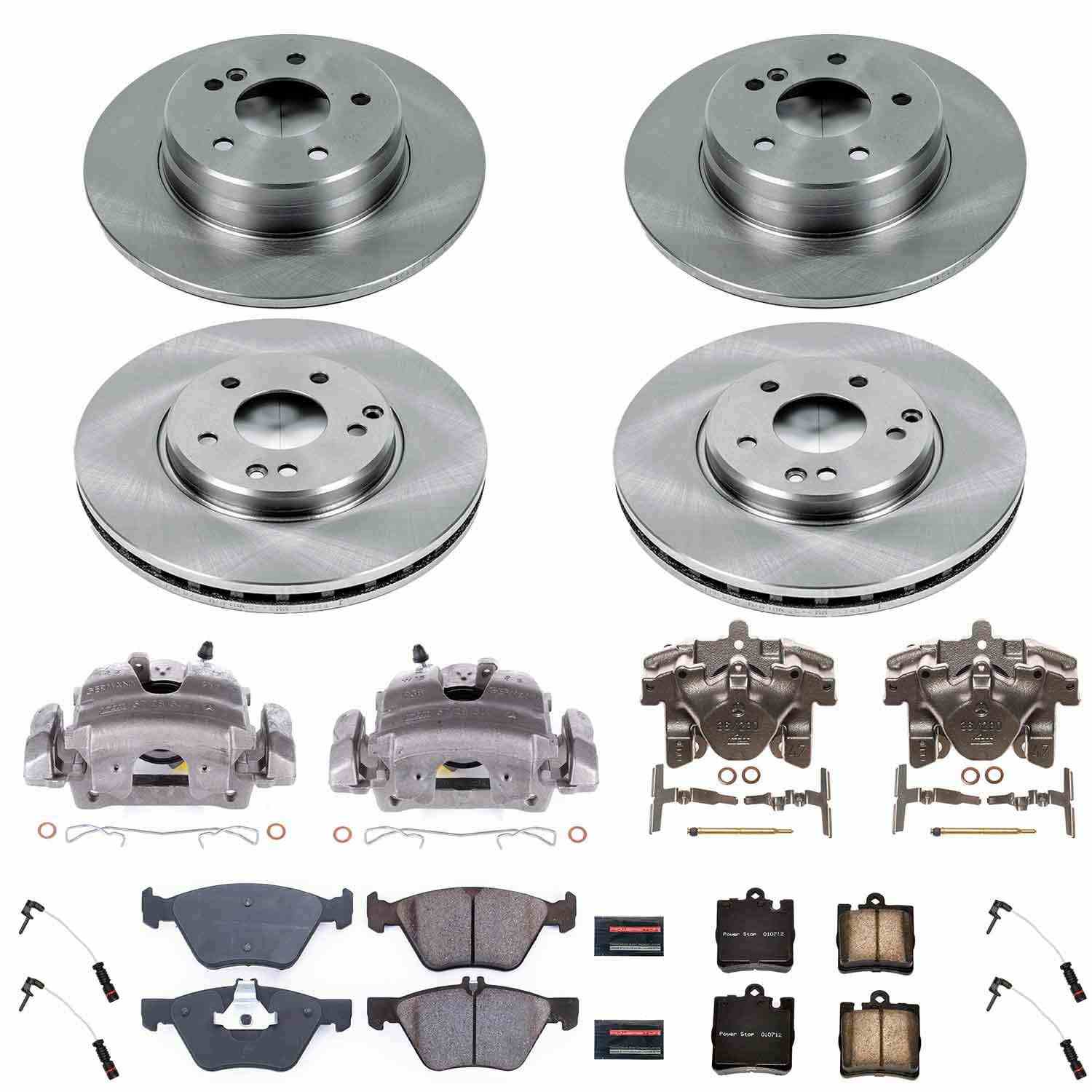 Power Stop 00-02 Mercedes-Benz CLK320 Front & Rear Autospecialty Brake Kit w/Calipers KCOE2786