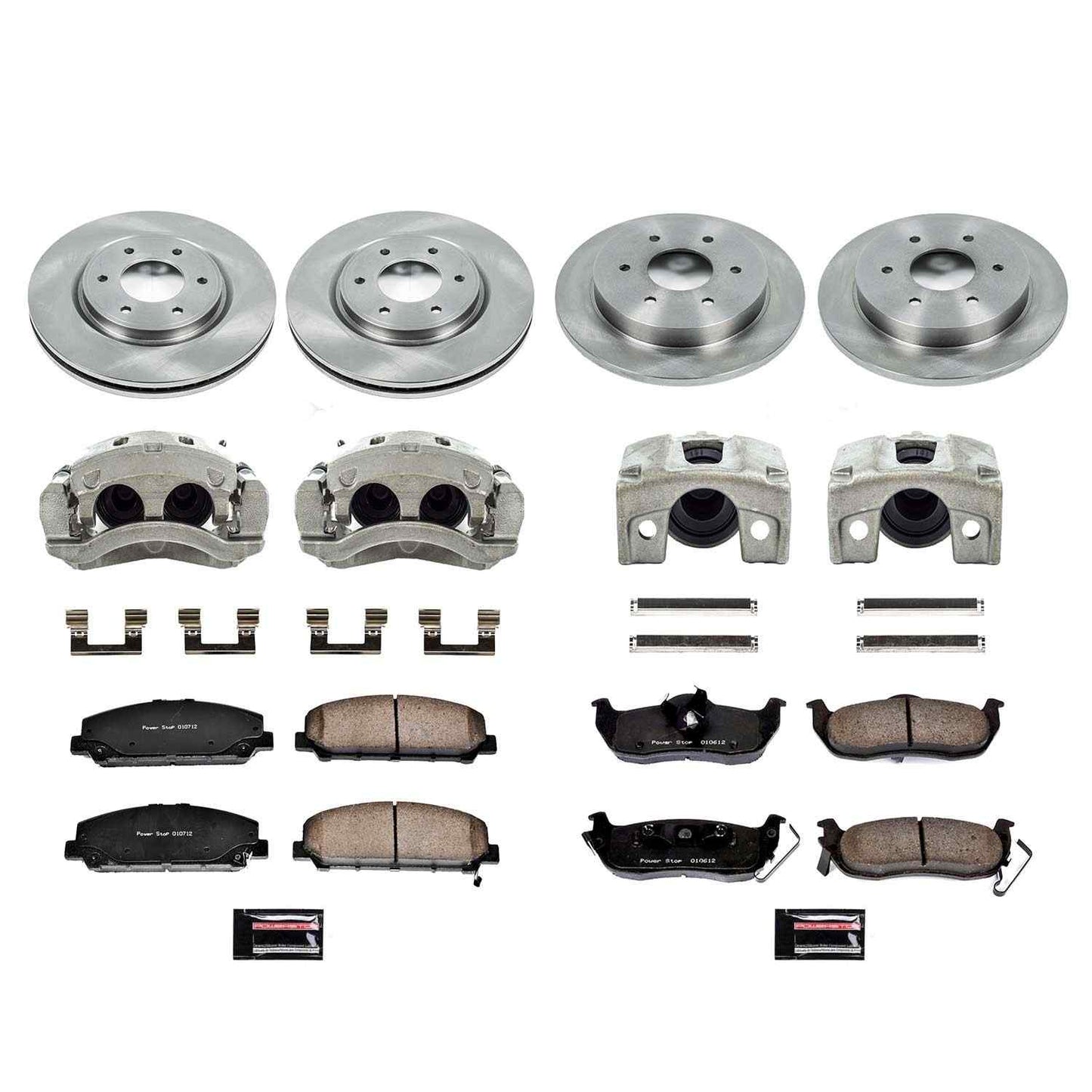 PowerStop Power Stop 08-10 Infiniti QX56 Autospecialty Kit w/ Calipers - Front and Rear KCOE2805