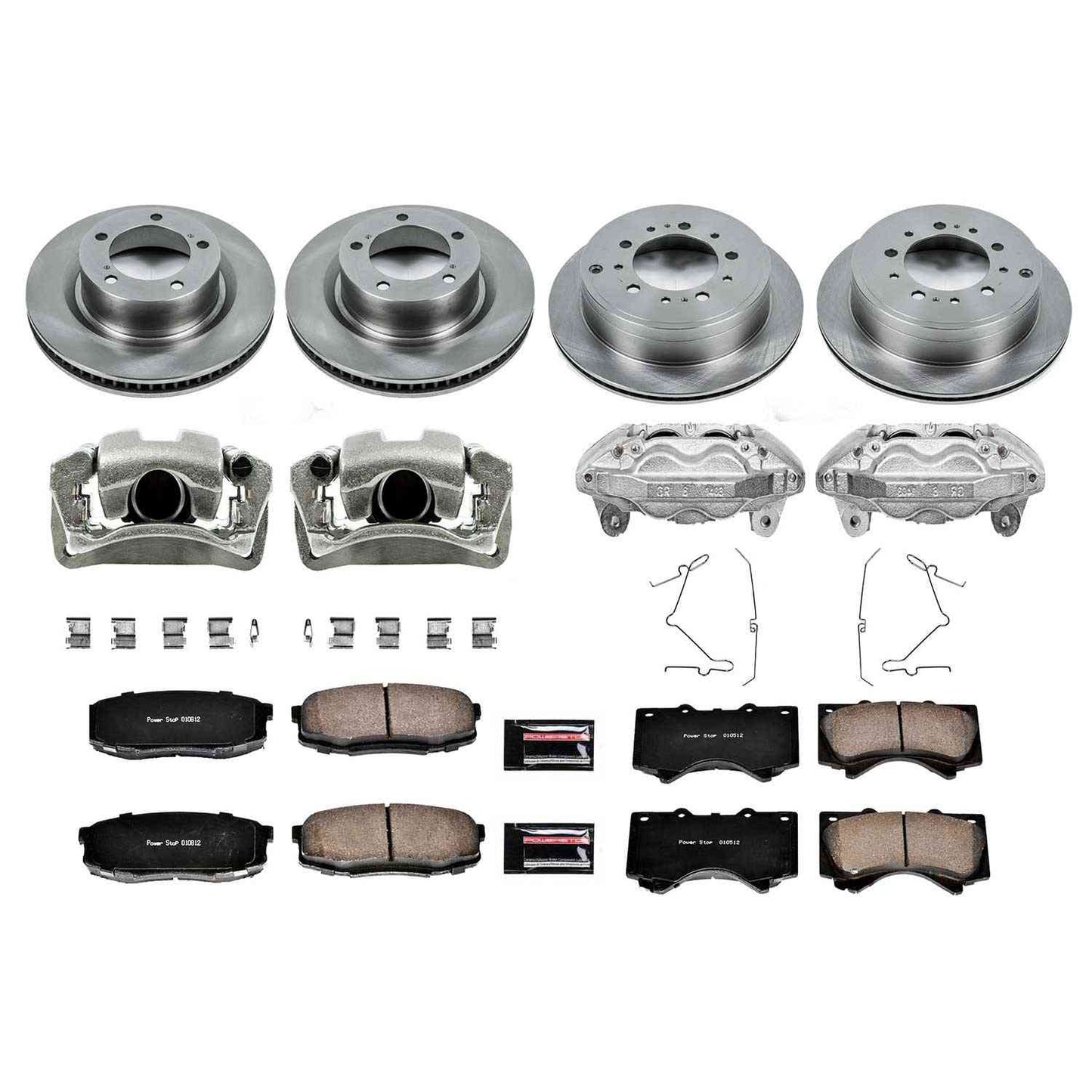 PowerStop Power Stop 08-19 Toyota Sequoia Autospecialty Kit w/ Calipers - Front and Rear KCOE2813A