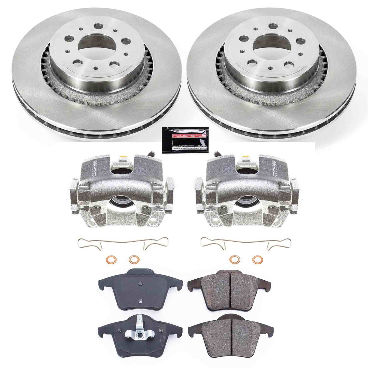 PowerStop Power Stop 03-14 Volvo XC90 Rear Autospecialty Brake Kit w/Calipers KCOE3039